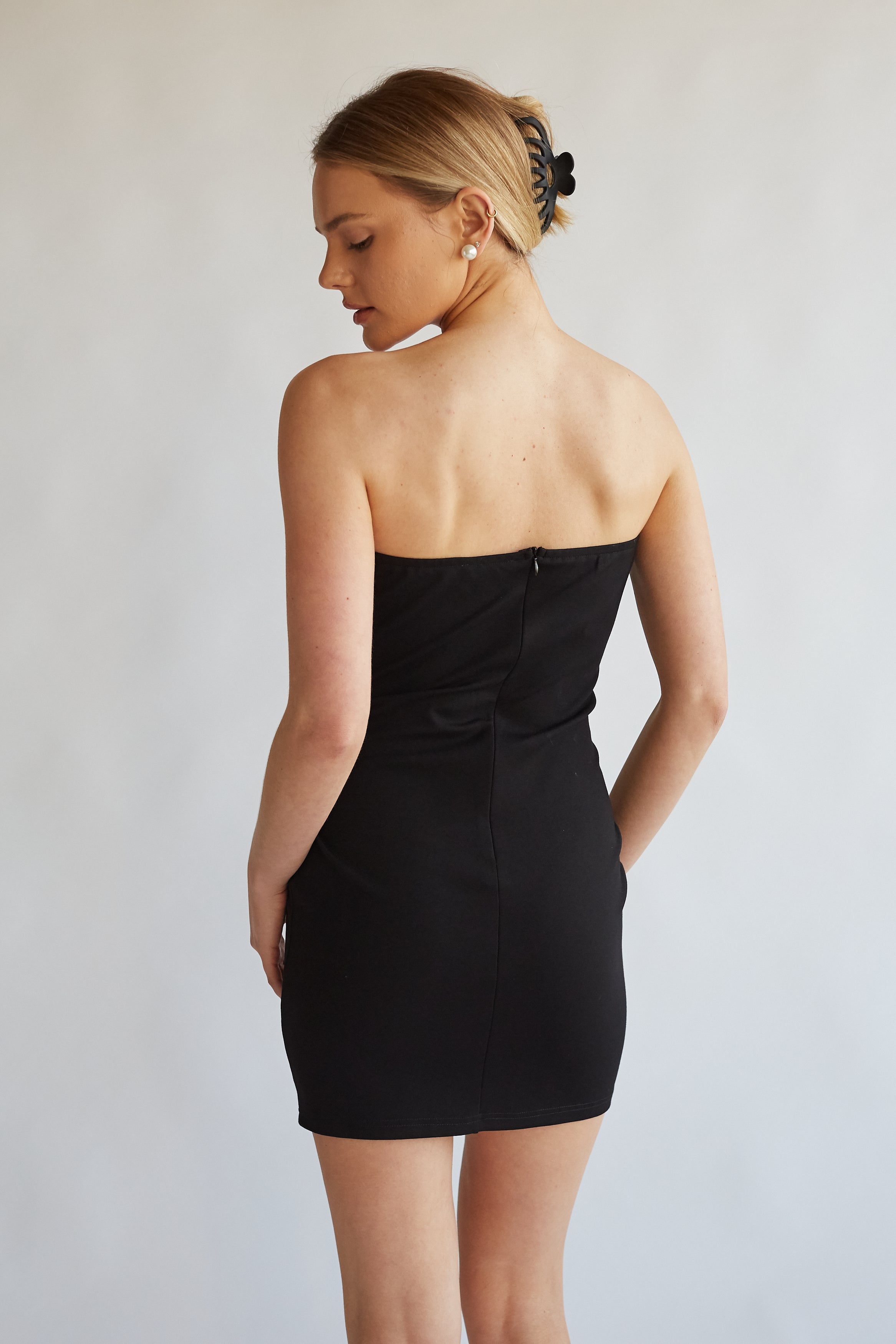 Eloise Strapless Bow Bodycon Mini Dress