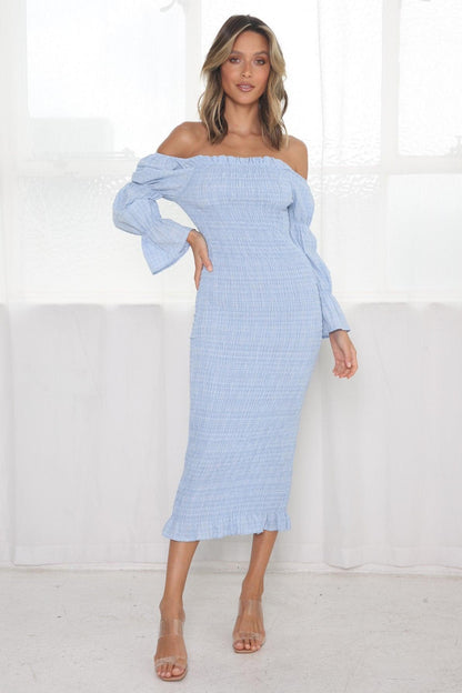 Grace Midi Dress - Baby Blue