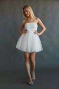Grace Floral Applique Tulle Babydoll Mini Dress