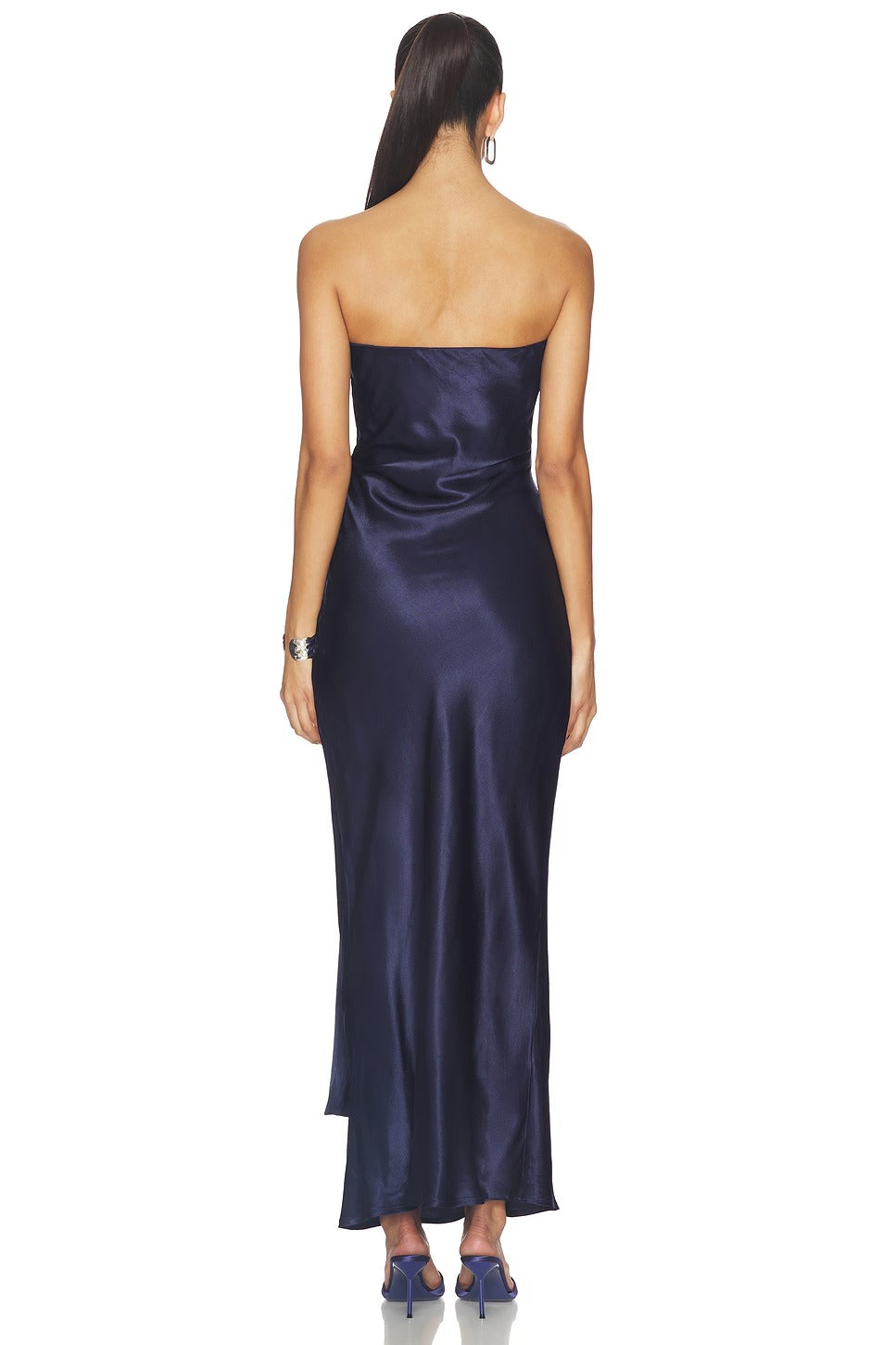 Angie Front Tie Maxi Dress - Navy