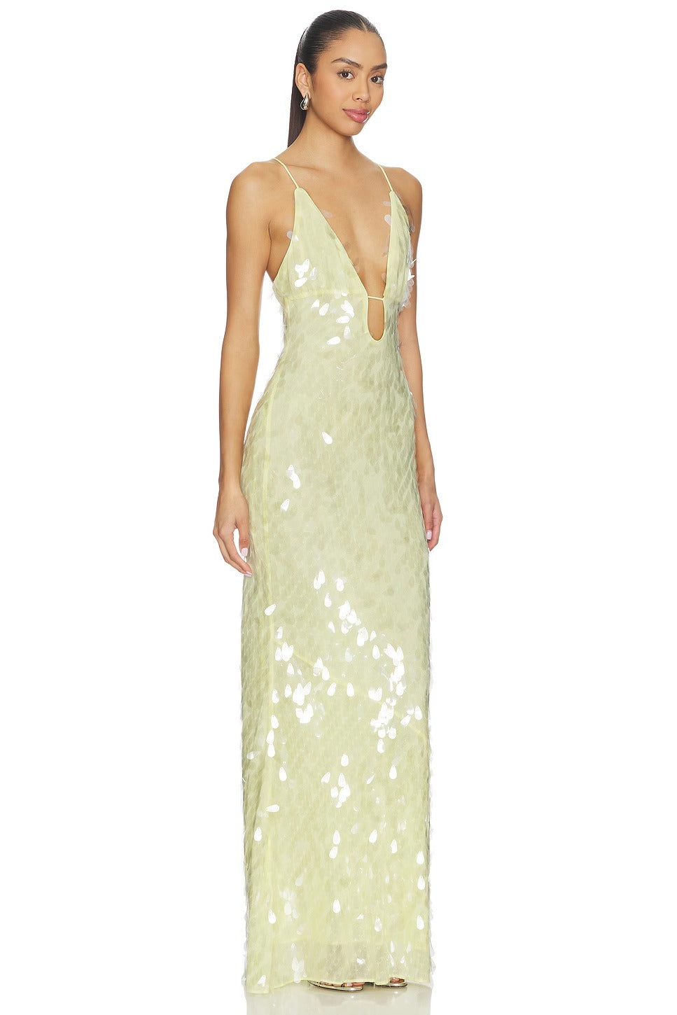 Misha Sapphire Sequin Maxi Dress - Lemon