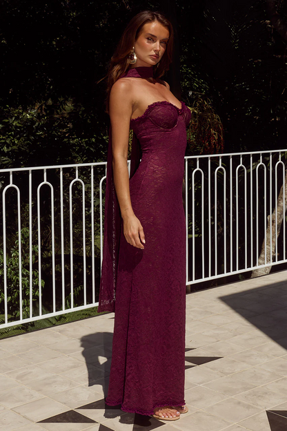 Amana Maxi Dress - Wine