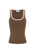 Angelo Tank - Chocolate/Pink