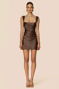 Nookie Dream Mini Dress - Chocolate