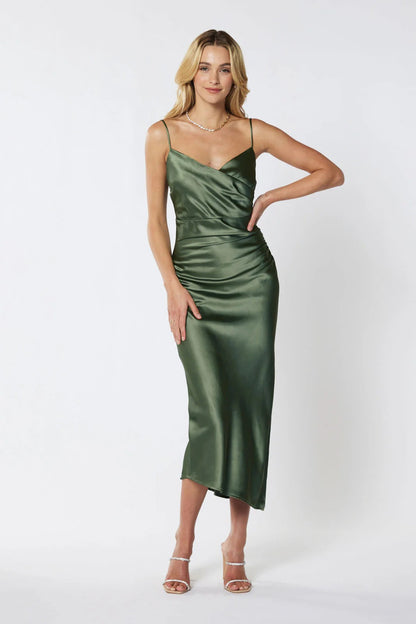 Billie Midi Dress - Olive
