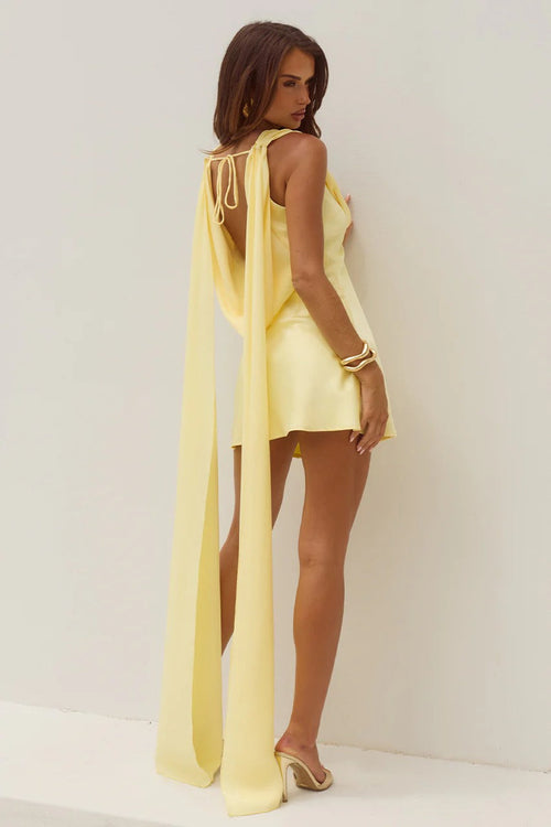 Gabriella Mini Dress - Lemon