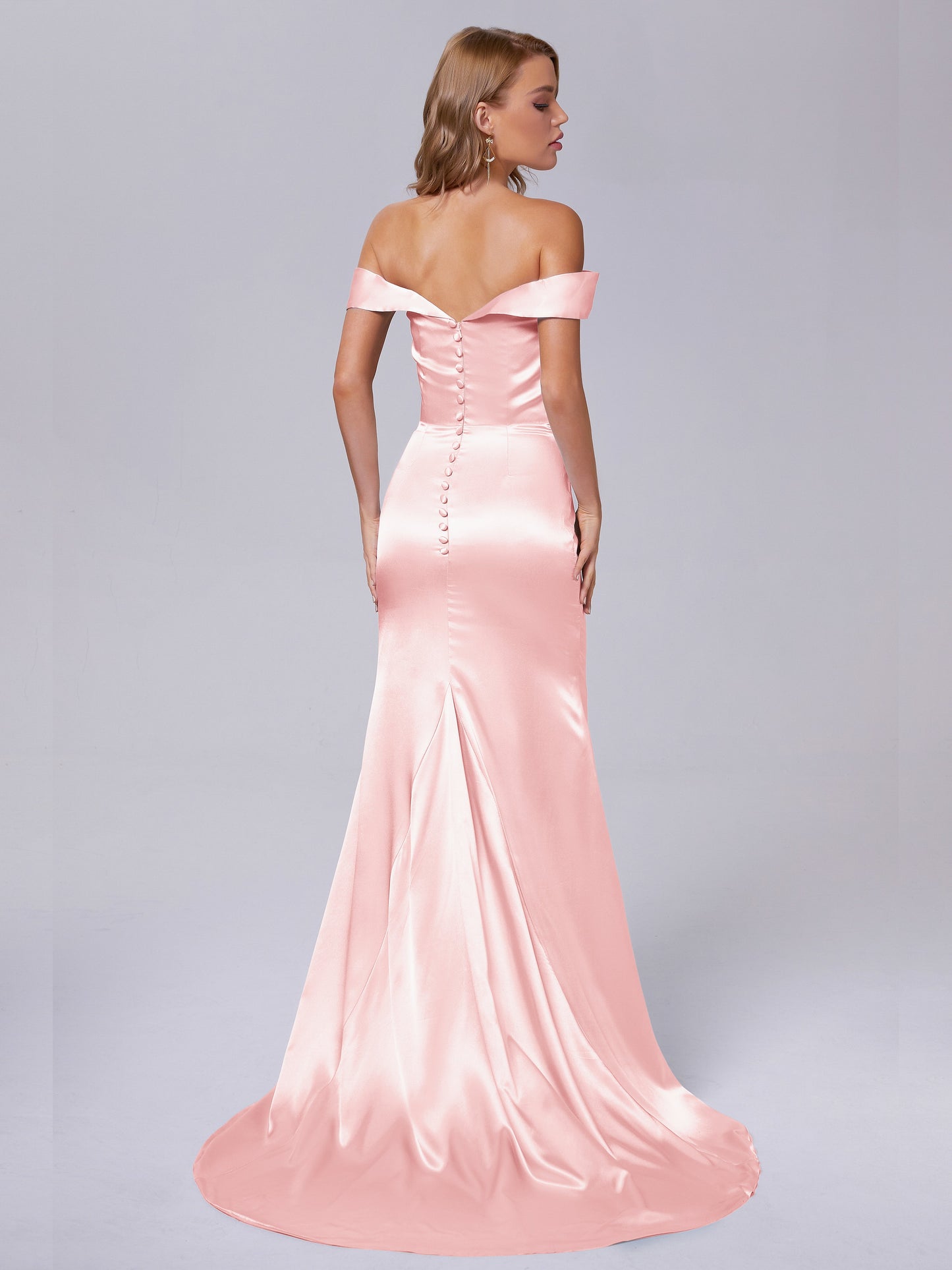 Juliette Off the Shoulder Hourglass Soft Satin Bridesmaid Dresses