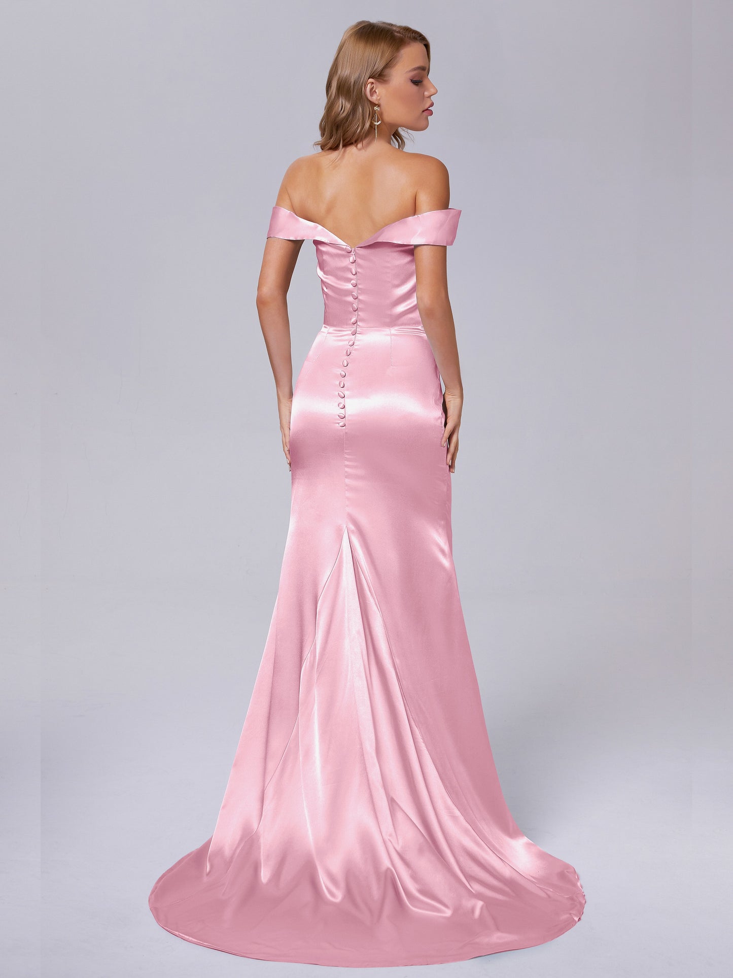 Juliette Off the Shoulder Hourglass Soft Satin Bridesmaid Dresses