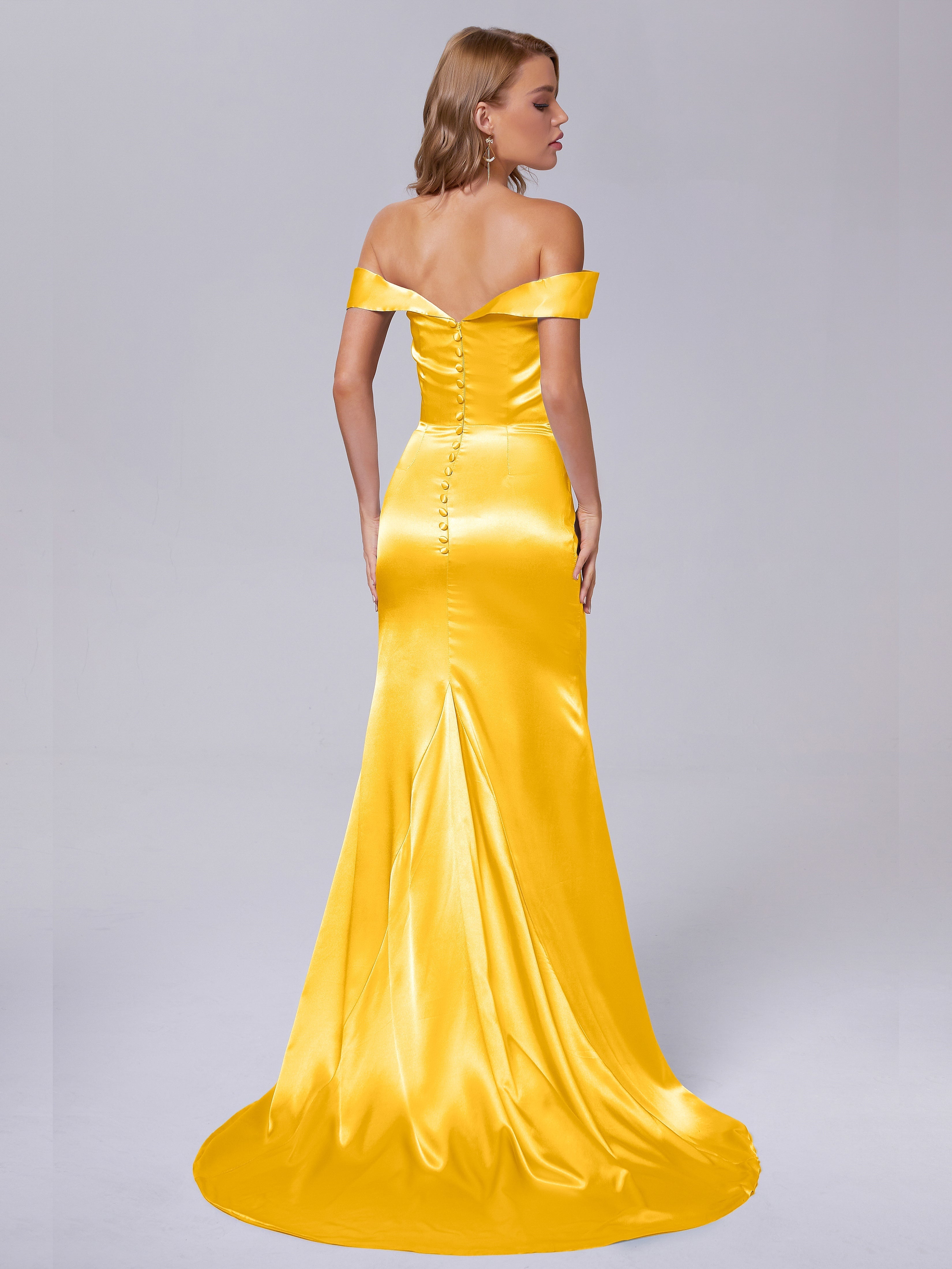 Juliette Off the Shoulder Hourglass Soft Satin Bridesmaid Dresses