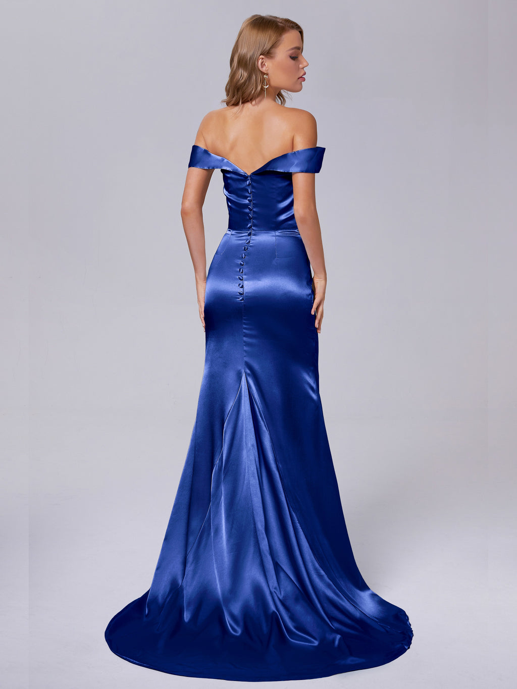 Juliette Off the Shoulder Hourglass Soft Satin Bridesmaid Dresses
