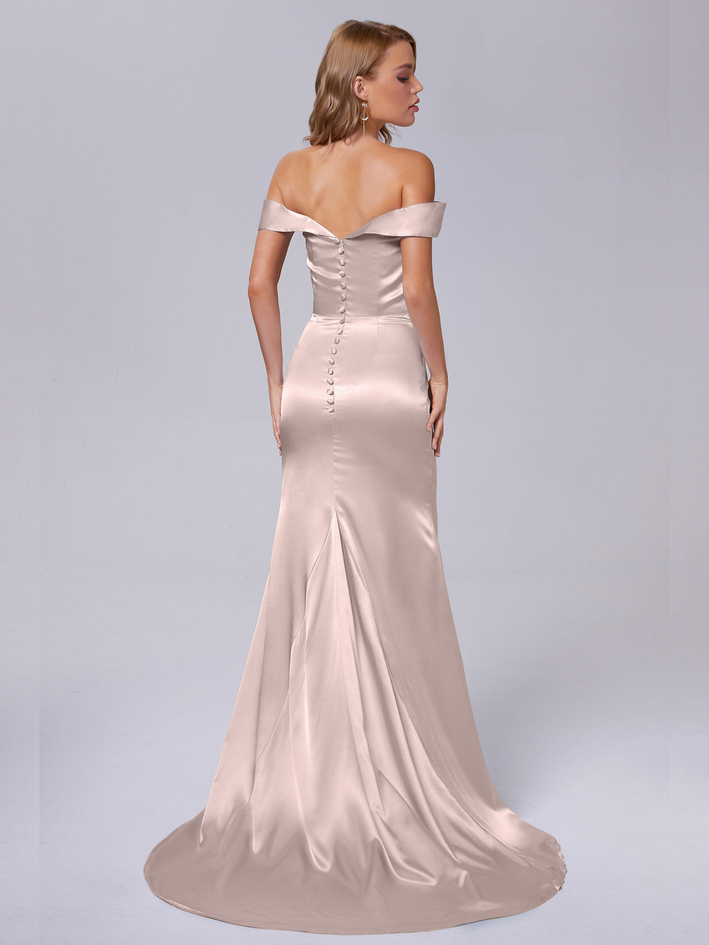 Juliette Off the Shoulder Hourglass Soft Satin Bridesmaid Dresses