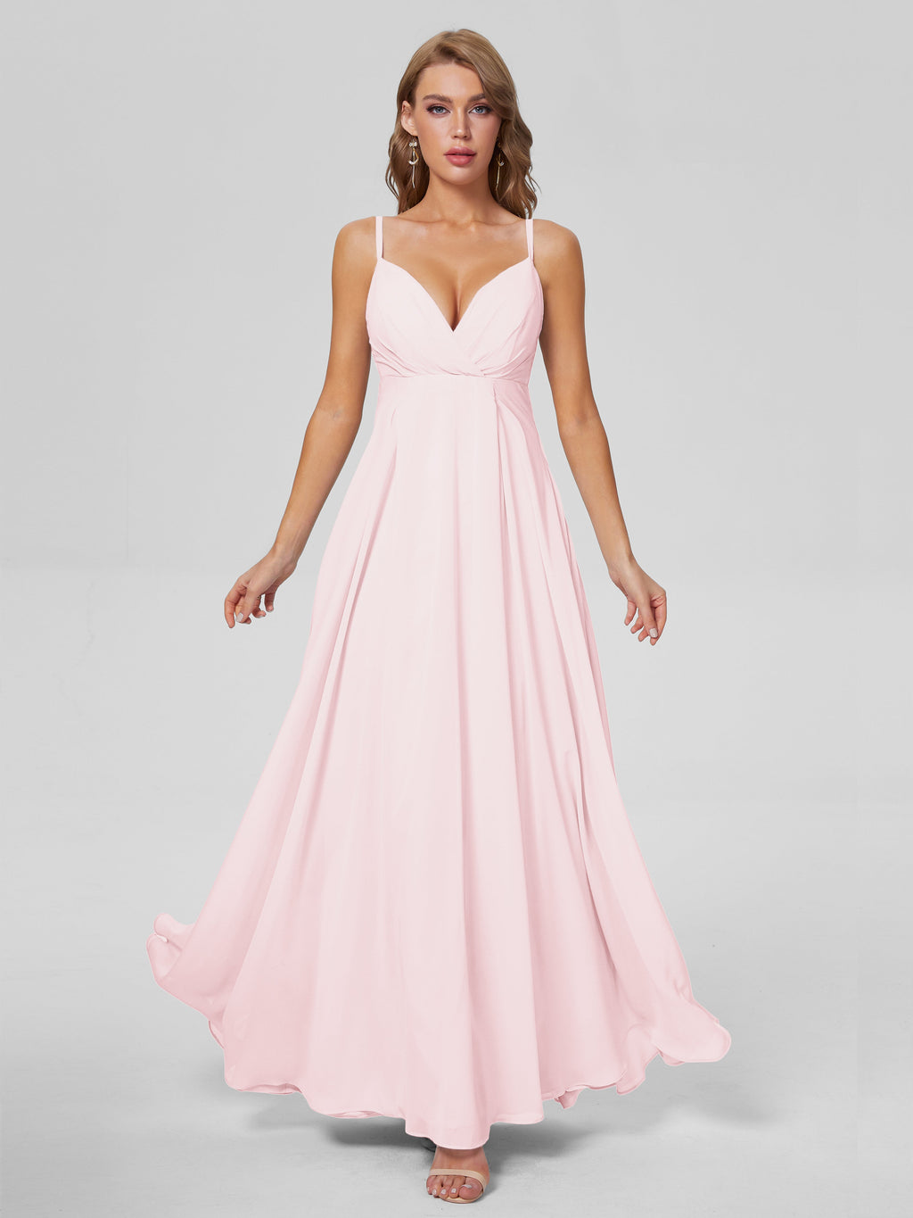 Laila Affordable Spaghetti Straps Chiffon Bridesmaid Dresses