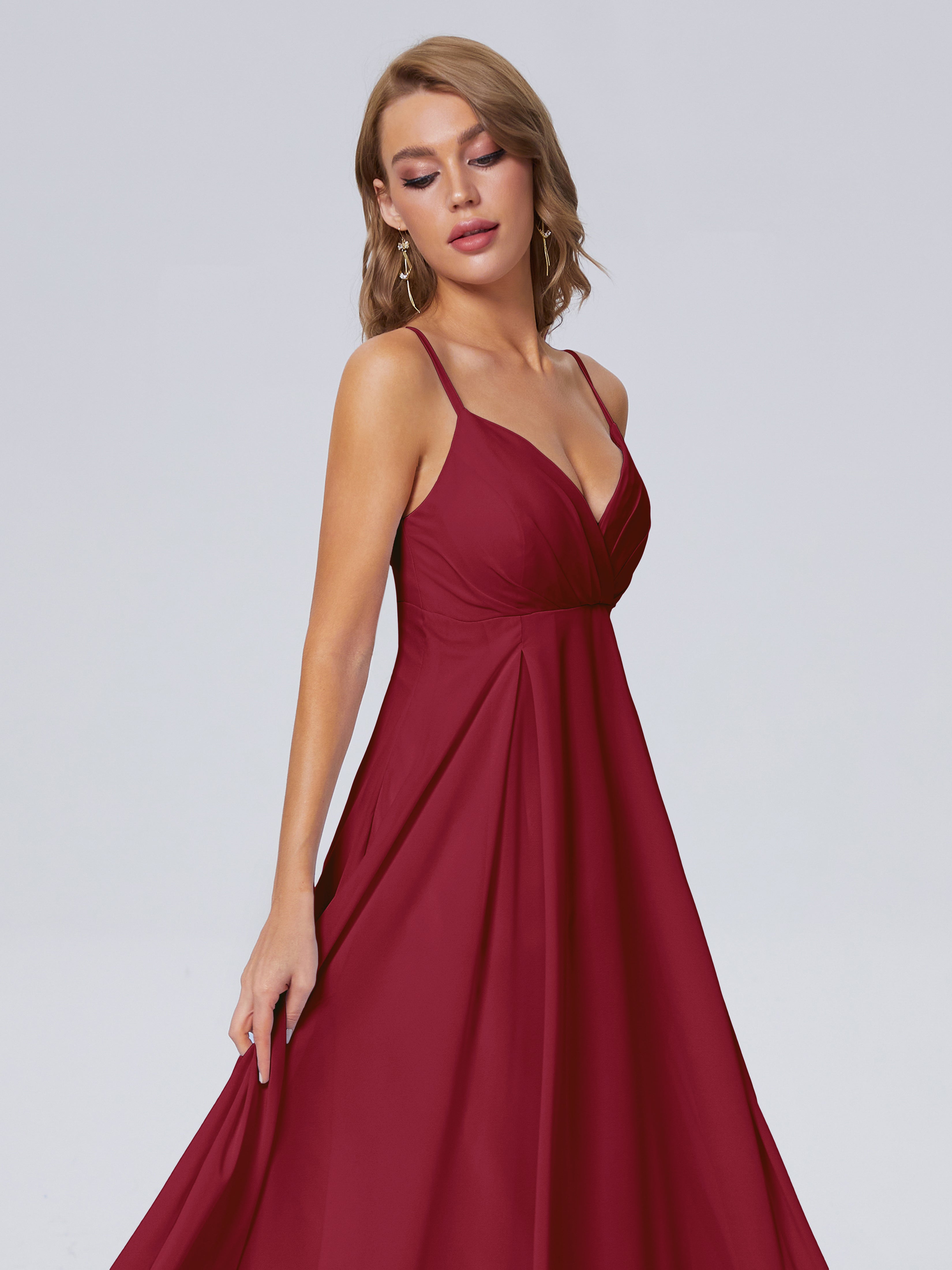 Laila Affordable Spaghetti Straps Chiffon Bridesmaid Dresses