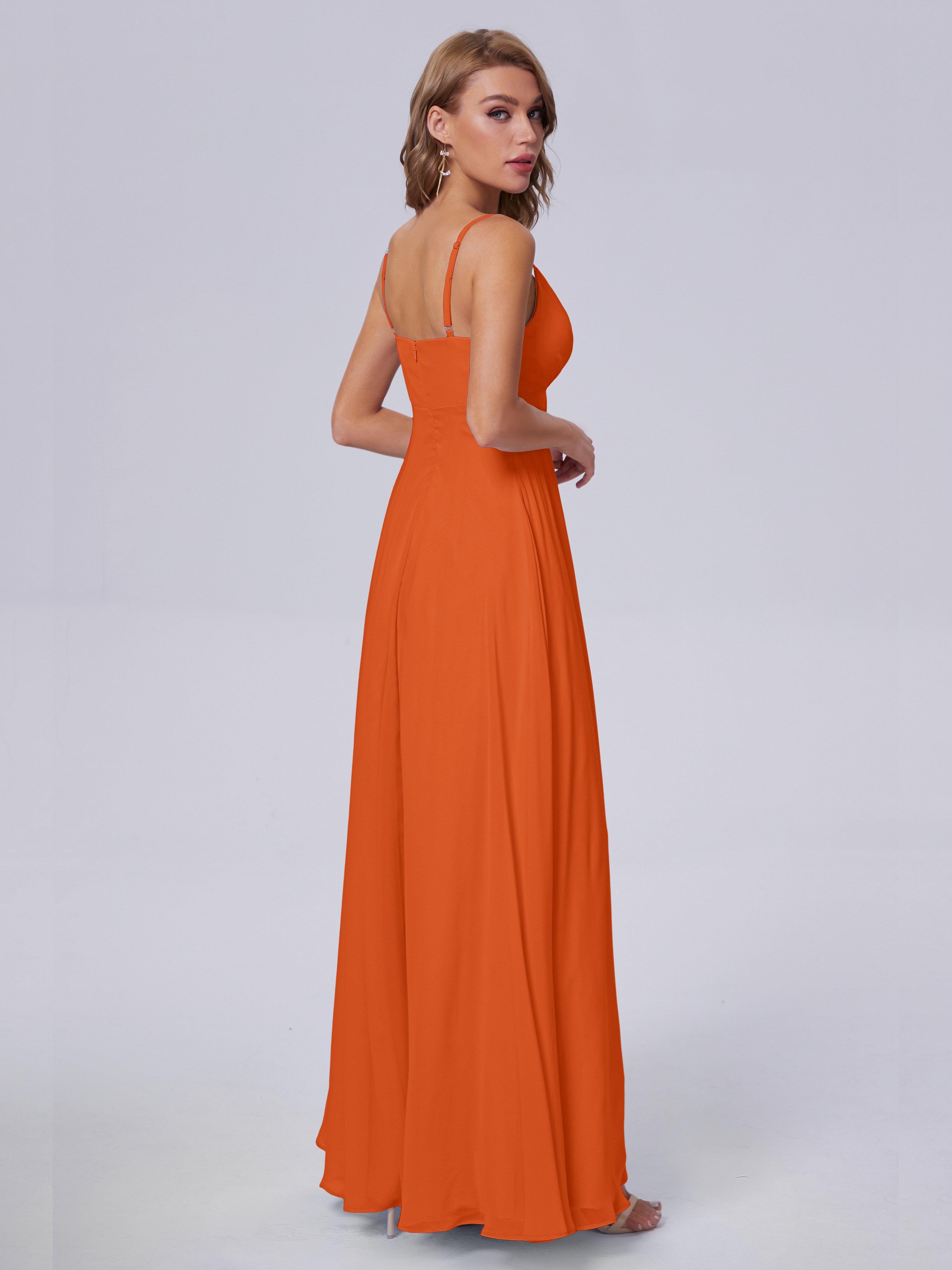 Laila Affordable Spaghetti Straps Chiffon Bridesmaid Dresses