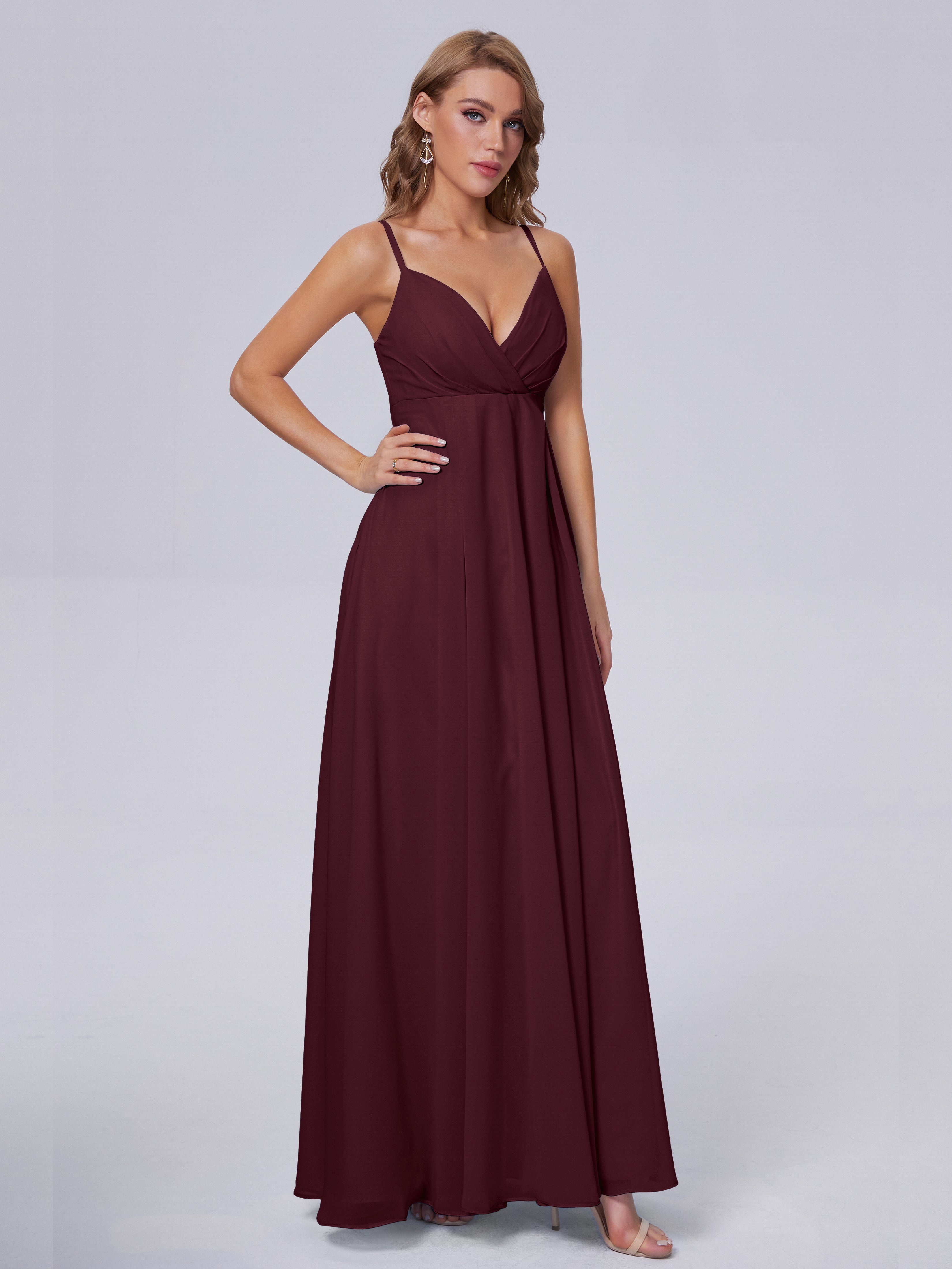 Laila Affordable Spaghetti Straps Chiffon Bridesmaid Dresses