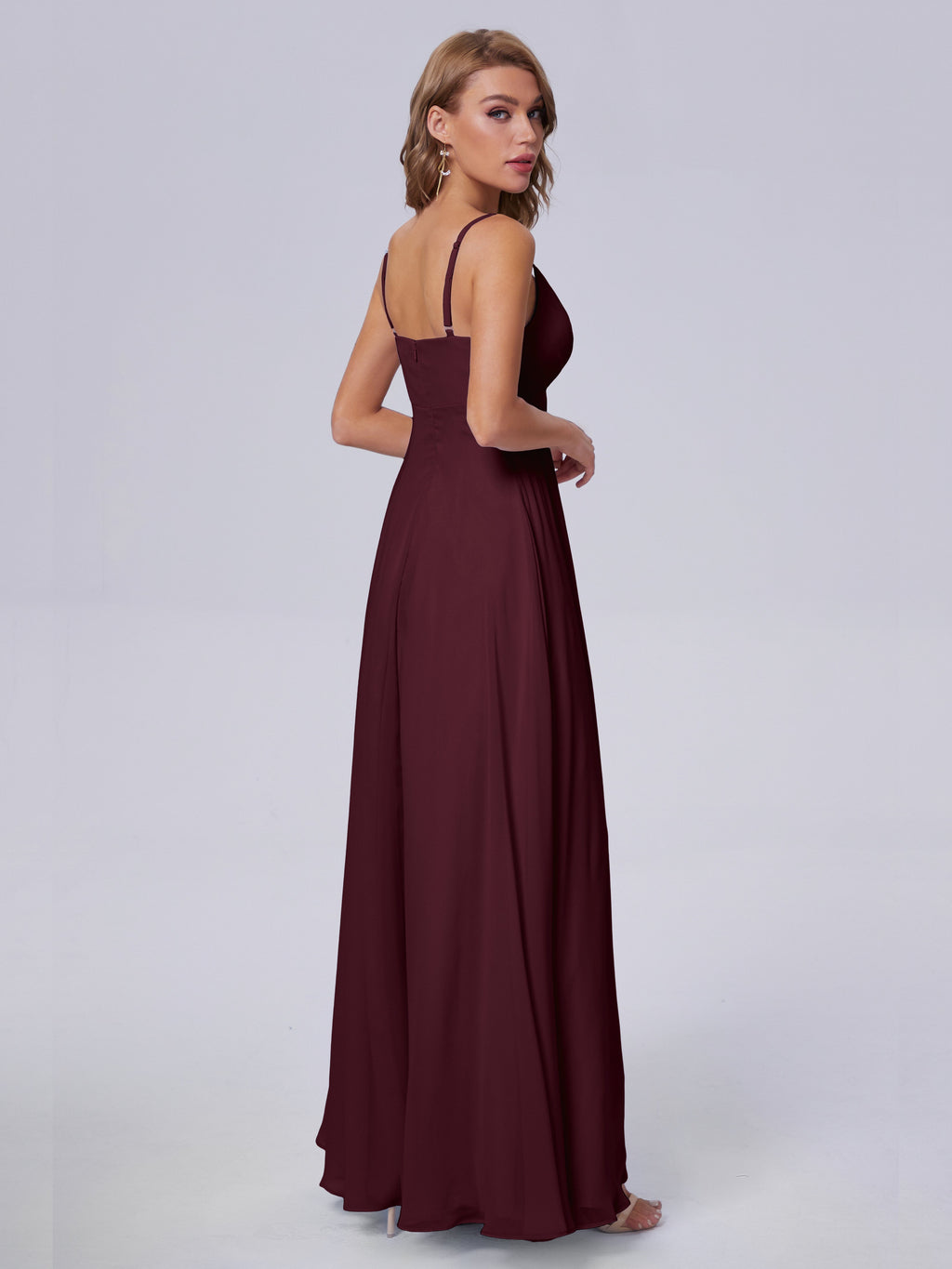 Laila Affordable Spaghetti Straps Chiffon Bridesmaid Dresses