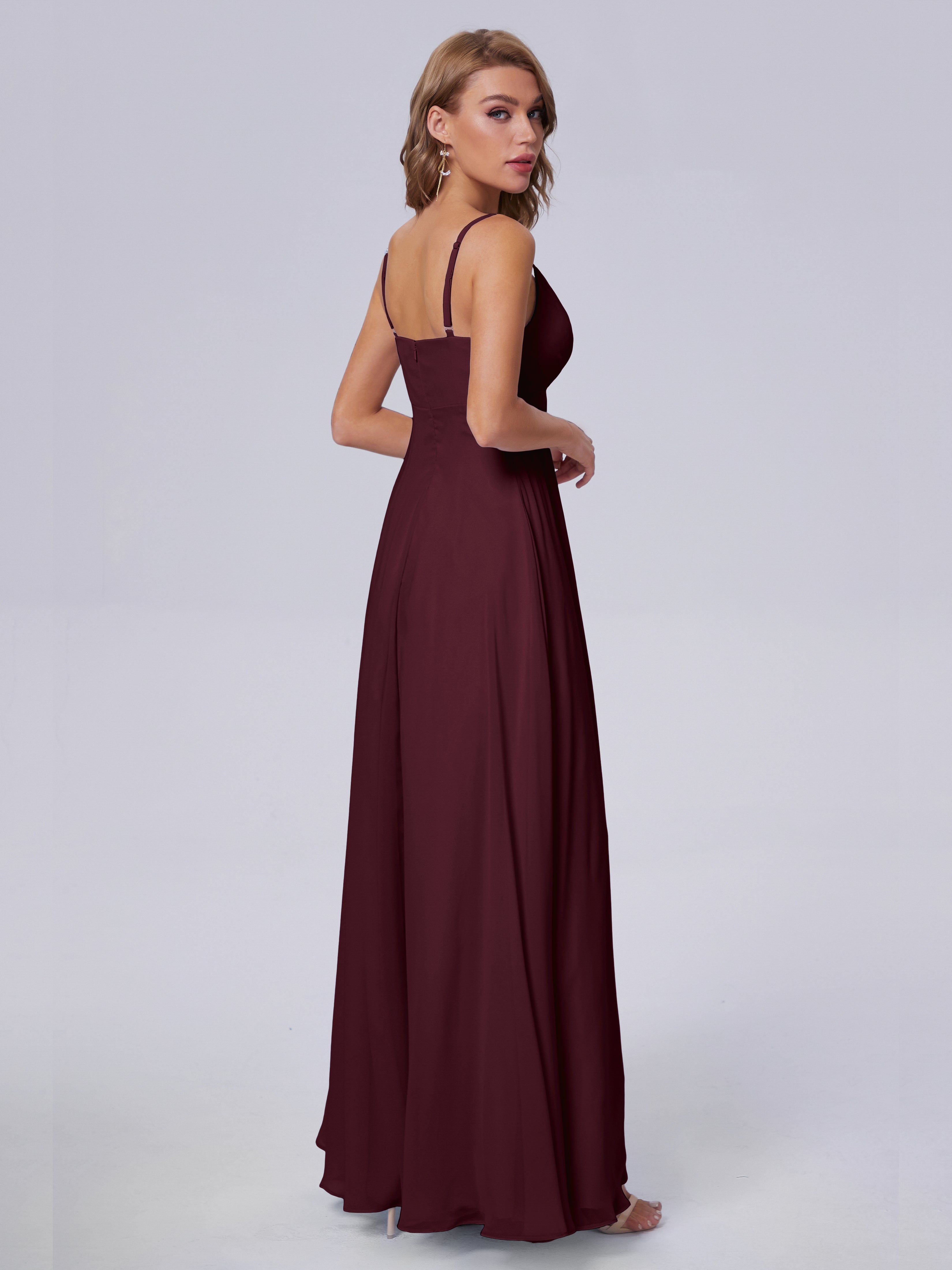 Laila Affordable Spaghetti Straps Chiffon Bridesmaid Dresses