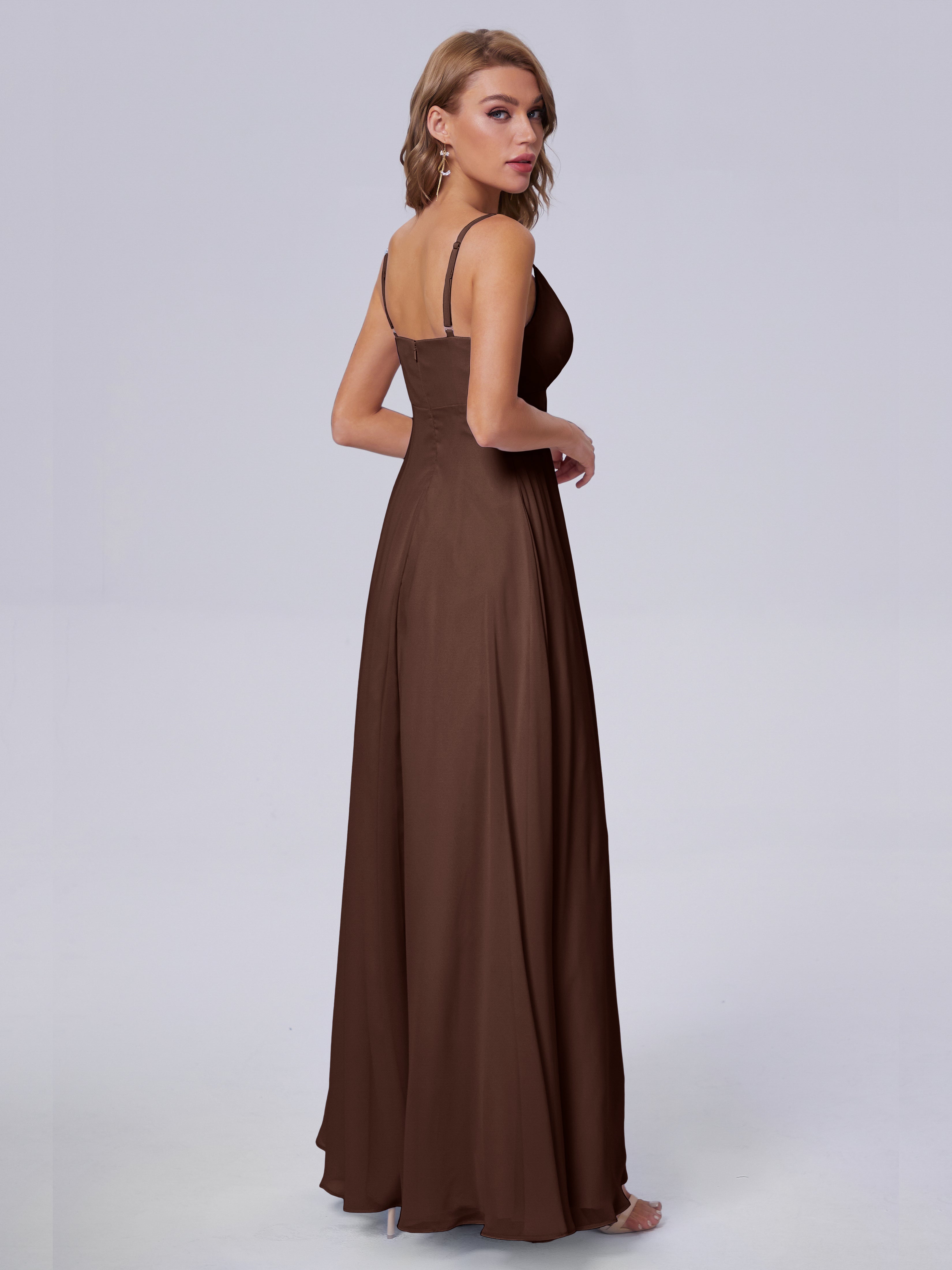 Laila Affordable Spaghetti Straps Chiffon Bridesmaid Dresses