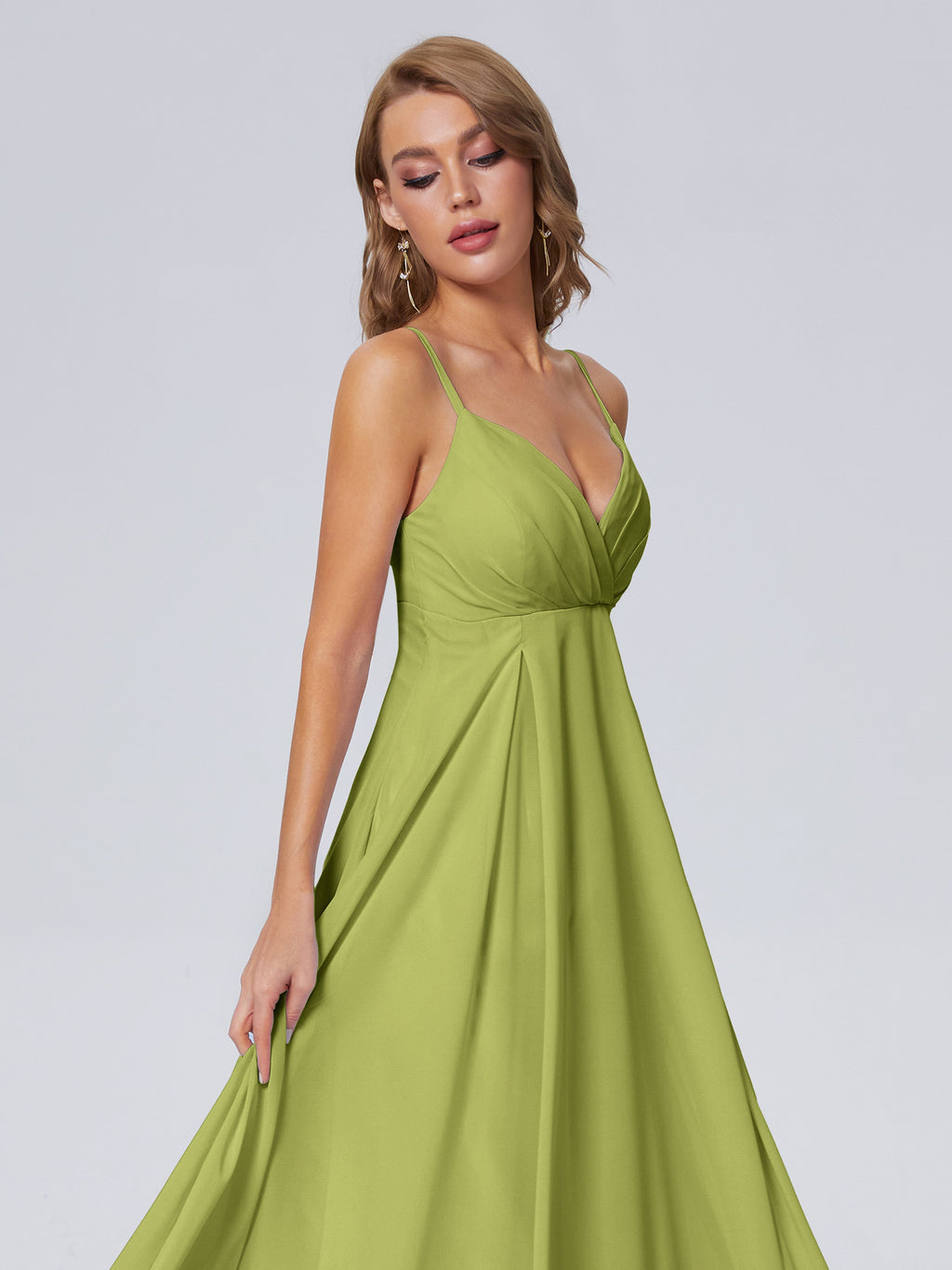 Laila Affordable Spaghetti Straps Chiffon Bridesmaid Dresses
