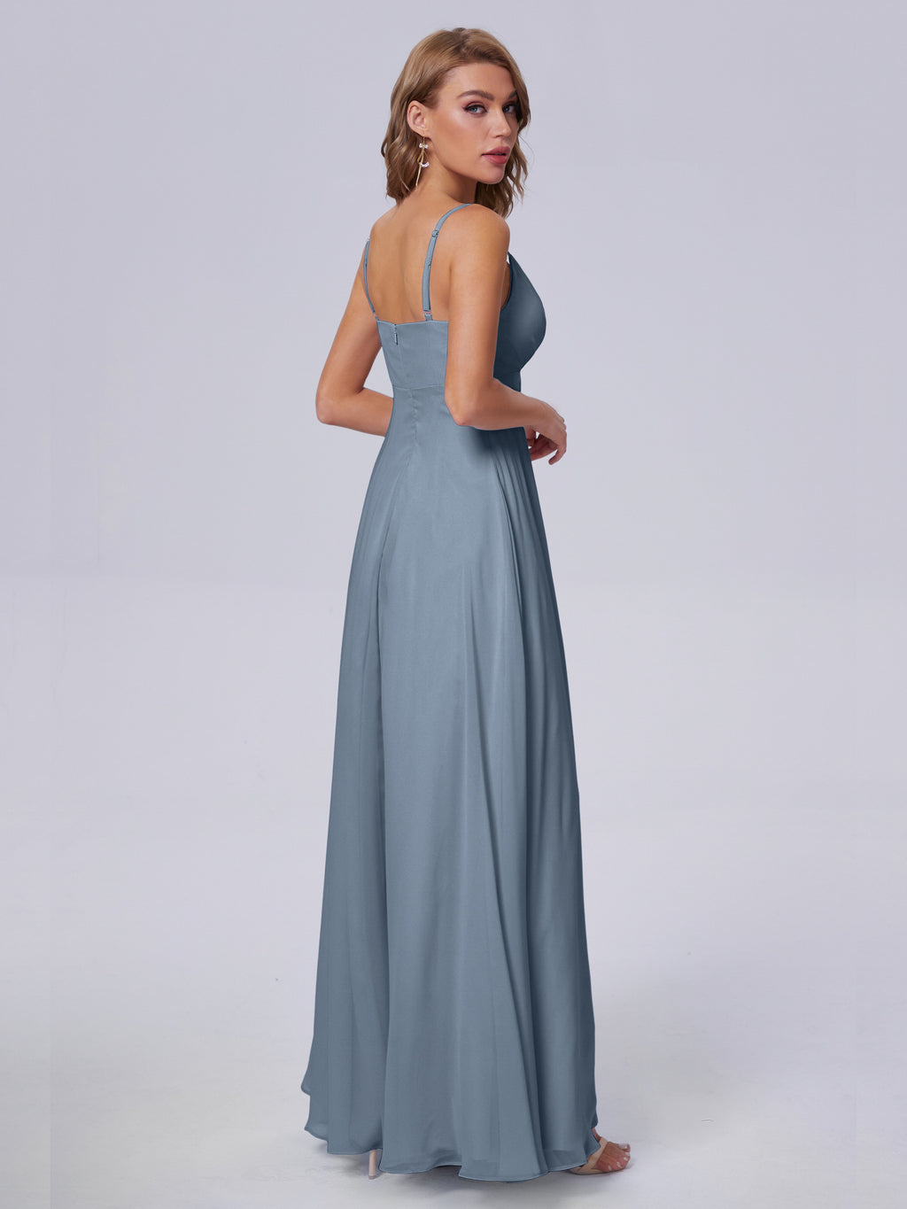 Laila Affordable Spaghetti Straps Chiffon Bridesmaid Dresses
