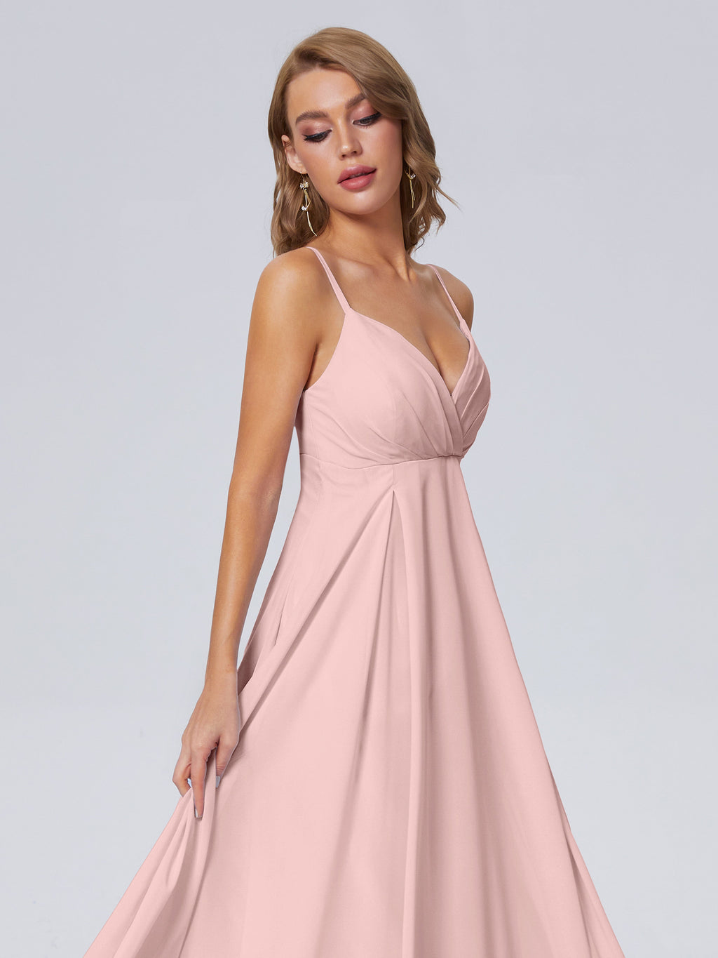 Laila Affordable Spaghetti Straps Chiffon Bridesmaid Dresses