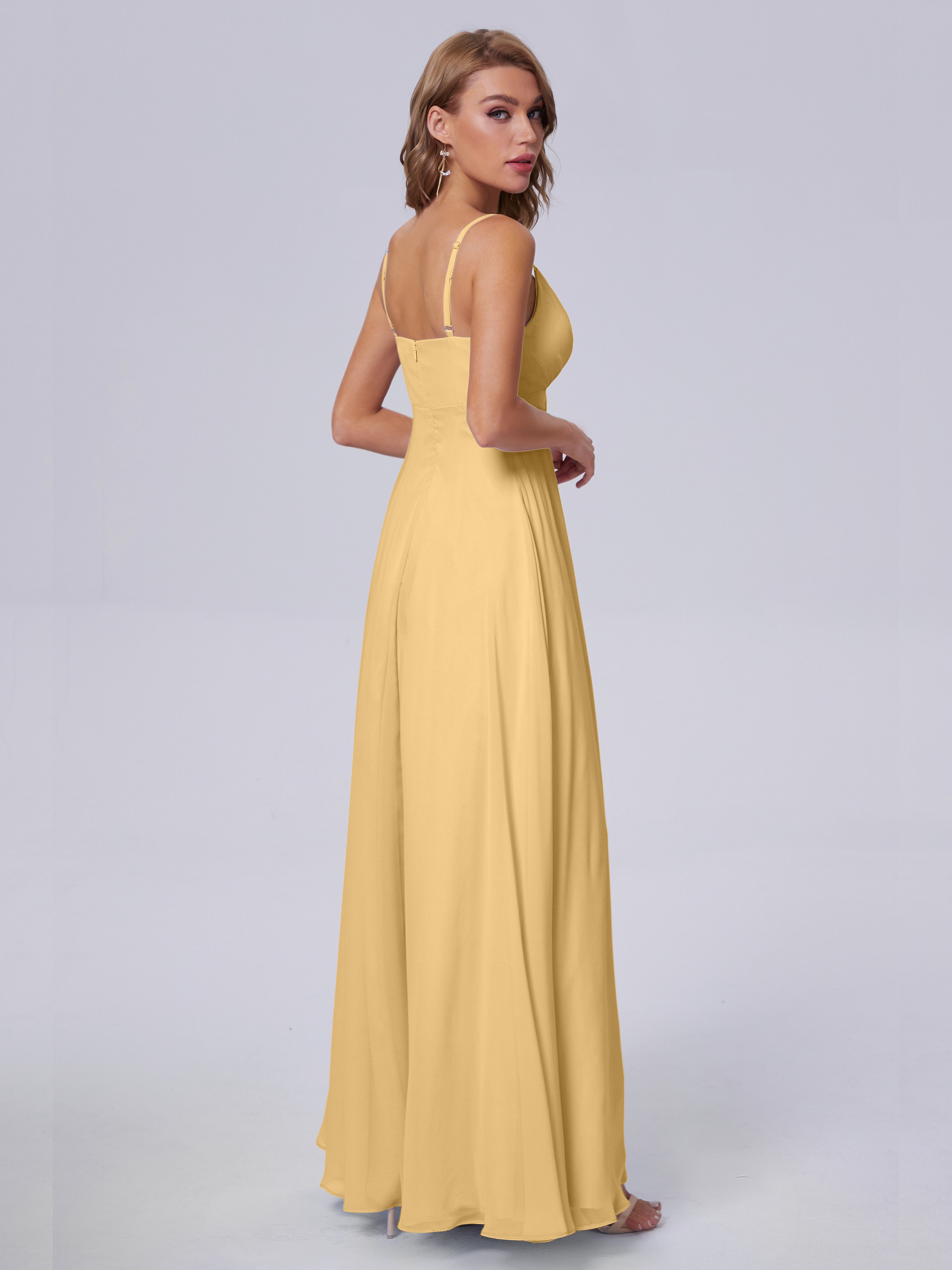 Laila Affordable Spaghetti Straps Chiffon Bridesmaid Dresses