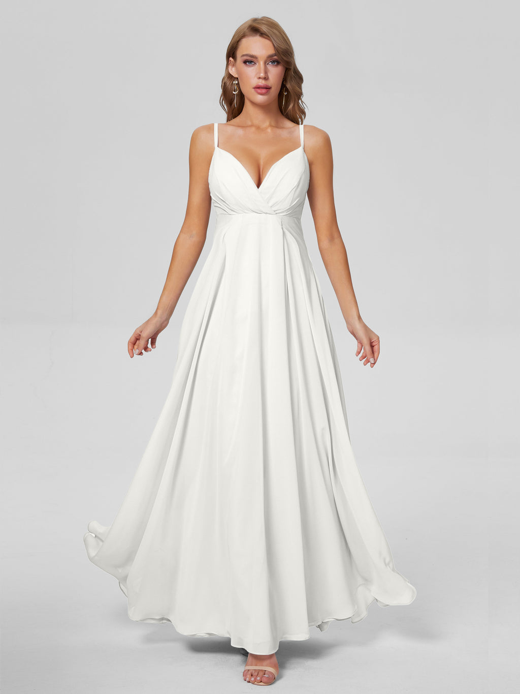 Laila Affordable Spaghetti Straps Chiffon Bridesmaid Dresses