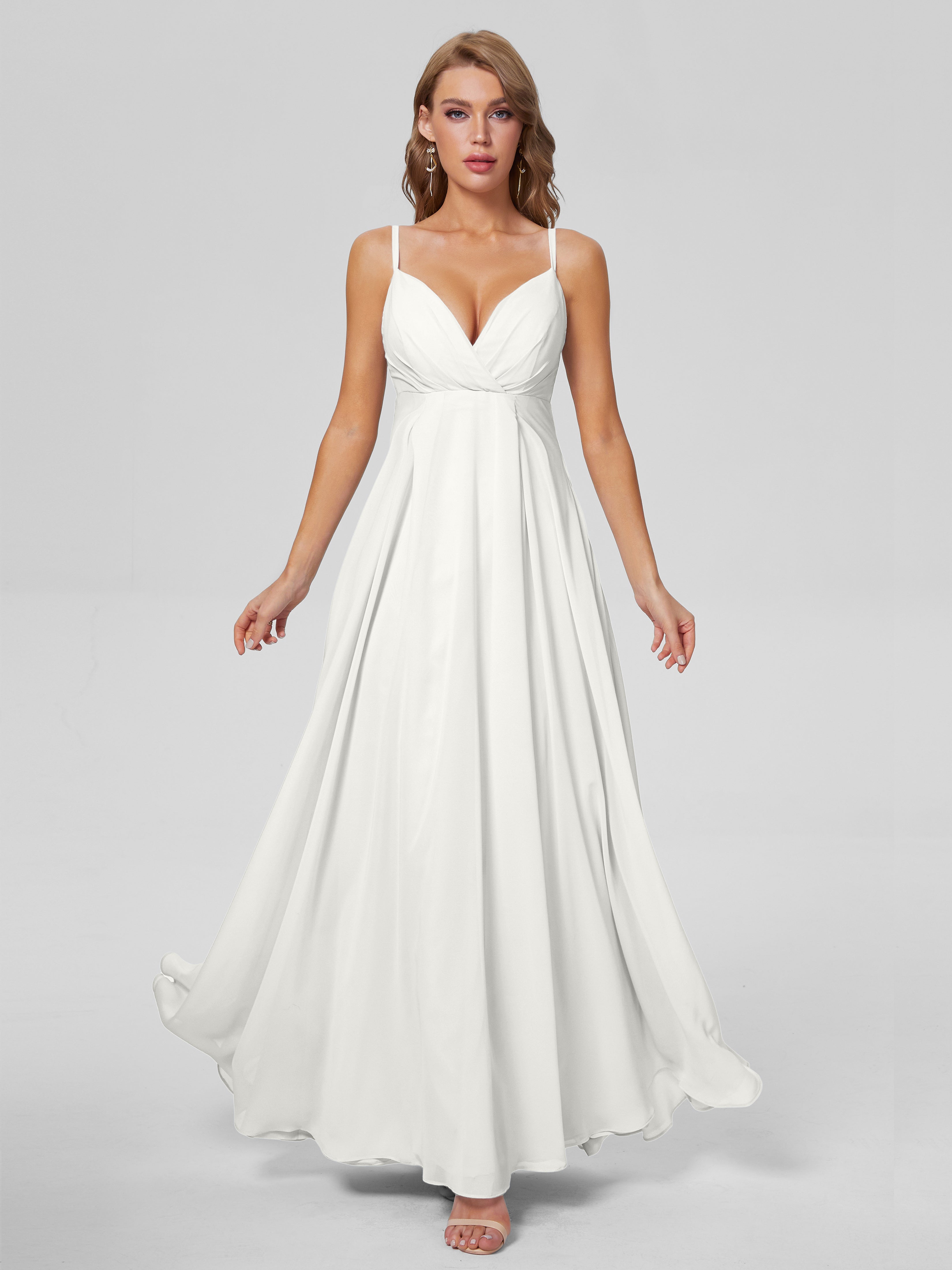 Laila Affordable Spaghetti Straps Chiffon Bridesmaid Dresses