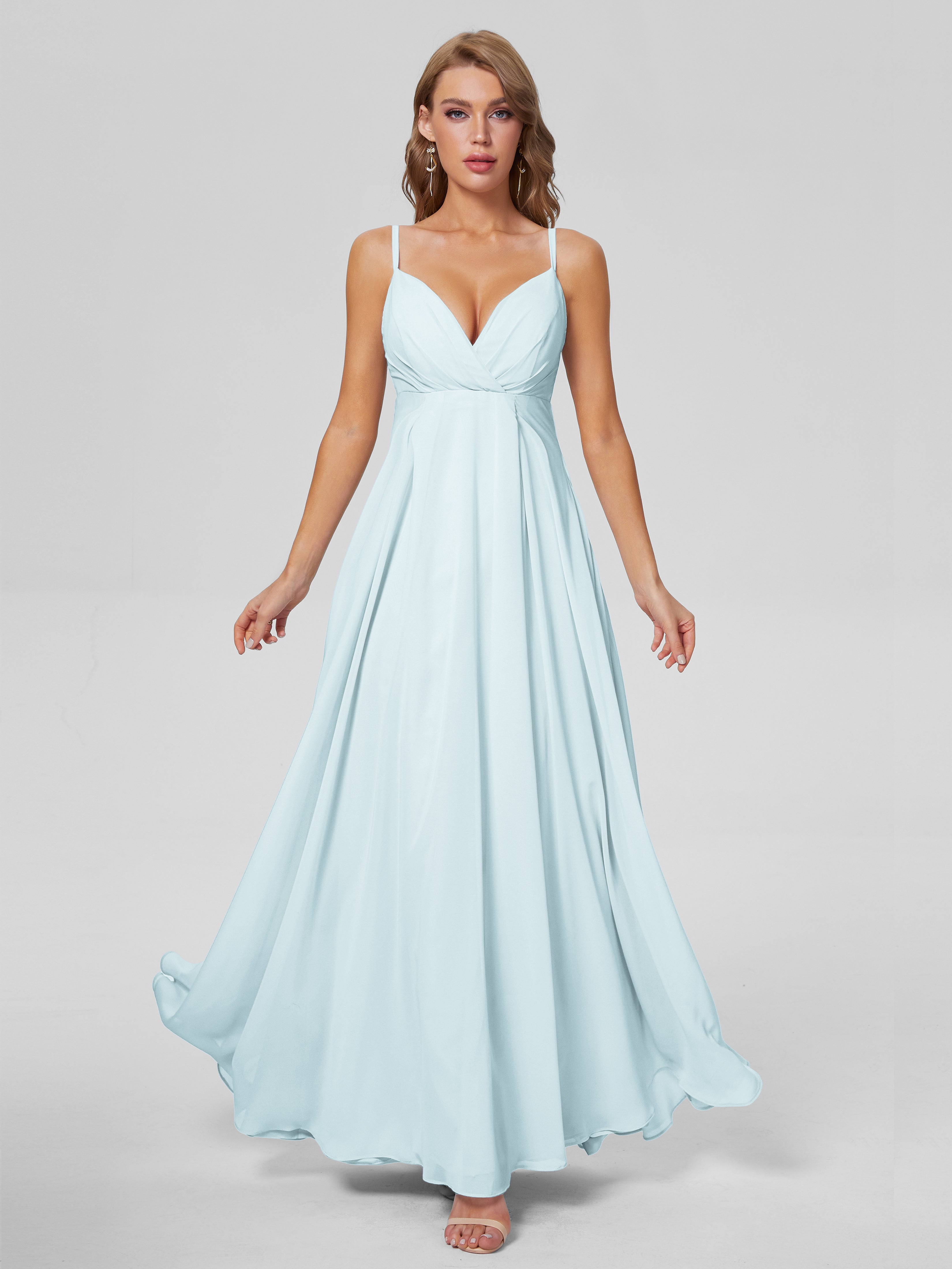 Laila Affordable Spaghetti Straps Chiffon Bridesmaid Dresses