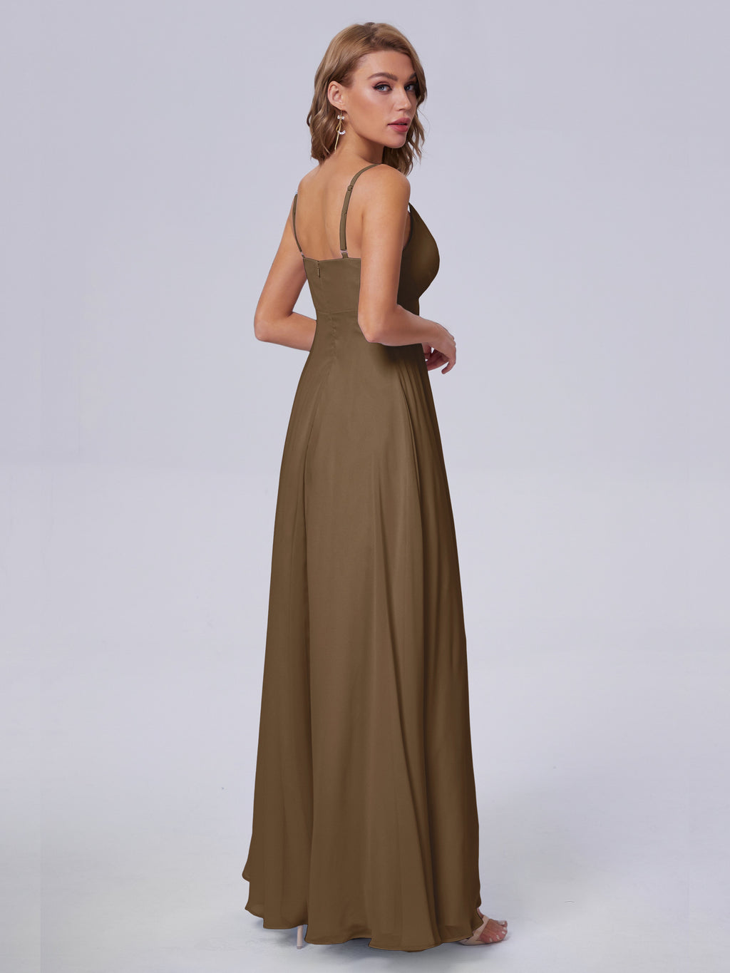 Laila Affordable Spaghetti Straps Chiffon Bridesmaid Dresses