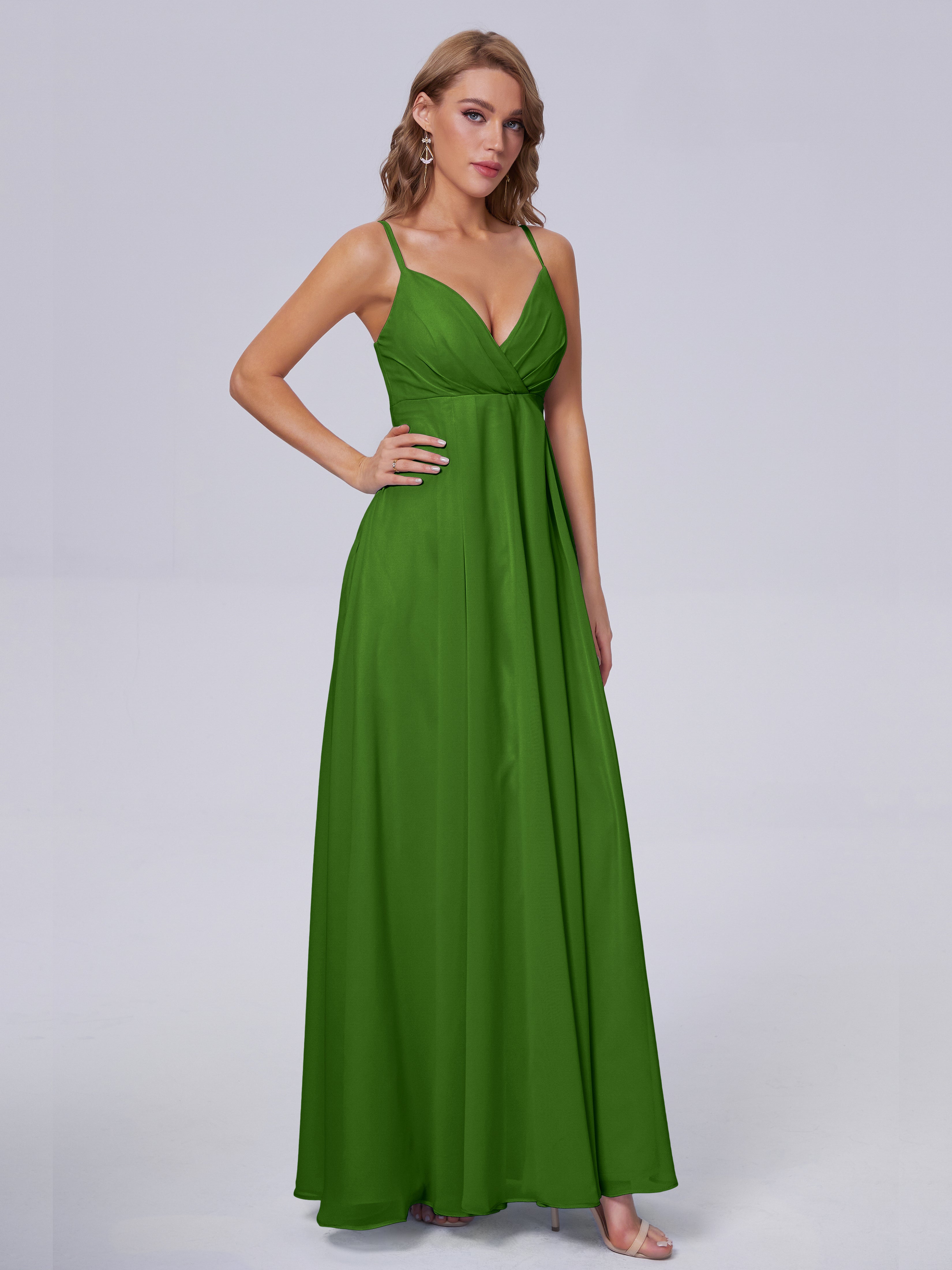 Laila Affordable Spaghetti Straps Chiffon Bridesmaid Dresses