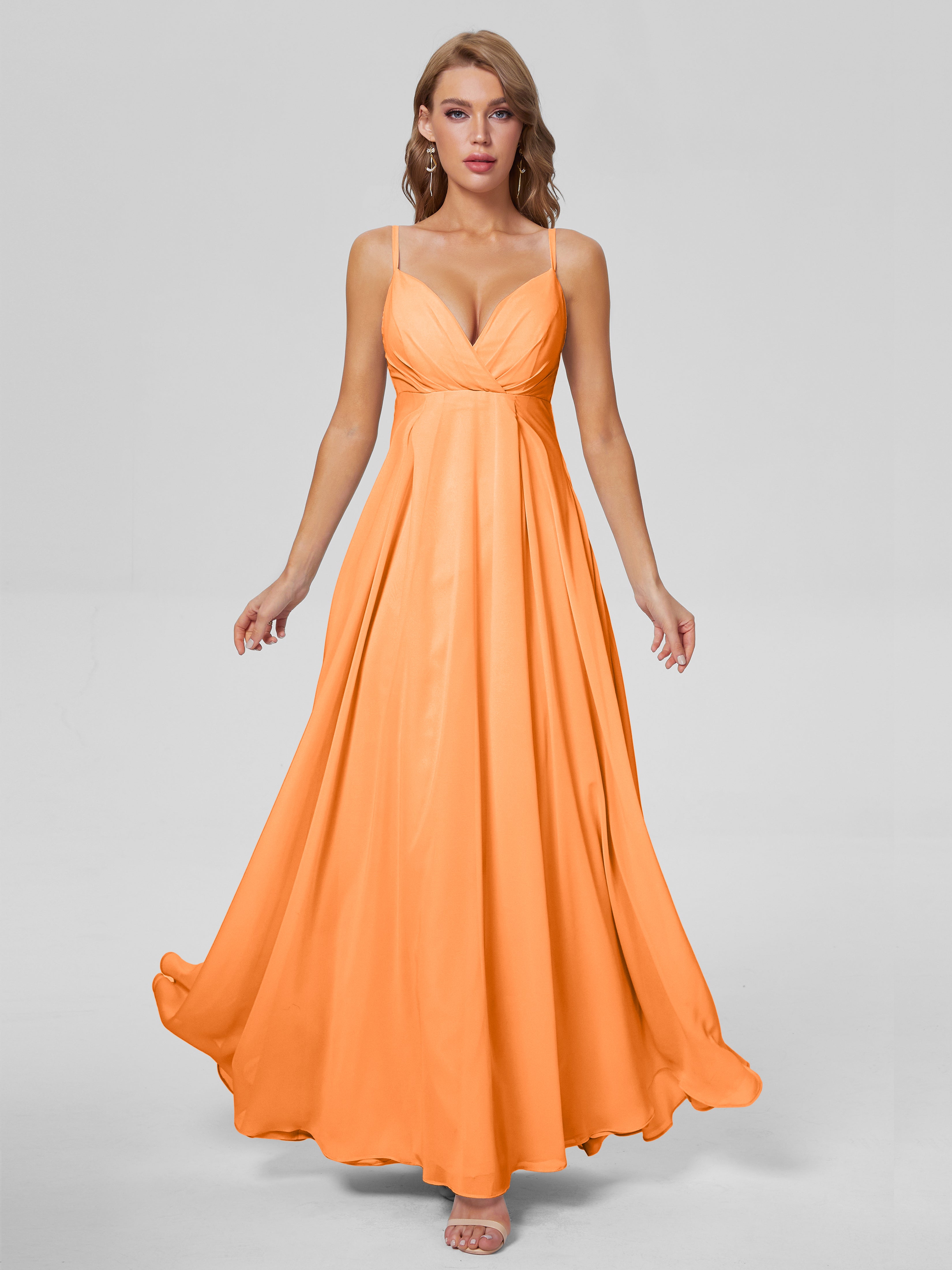 Laila Affordable Spaghetti Straps Chiffon Bridesmaid Dresses