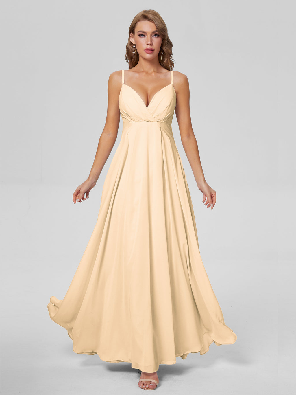 Laila Affordable Spaghetti Straps Chiffon Bridesmaid Dresses