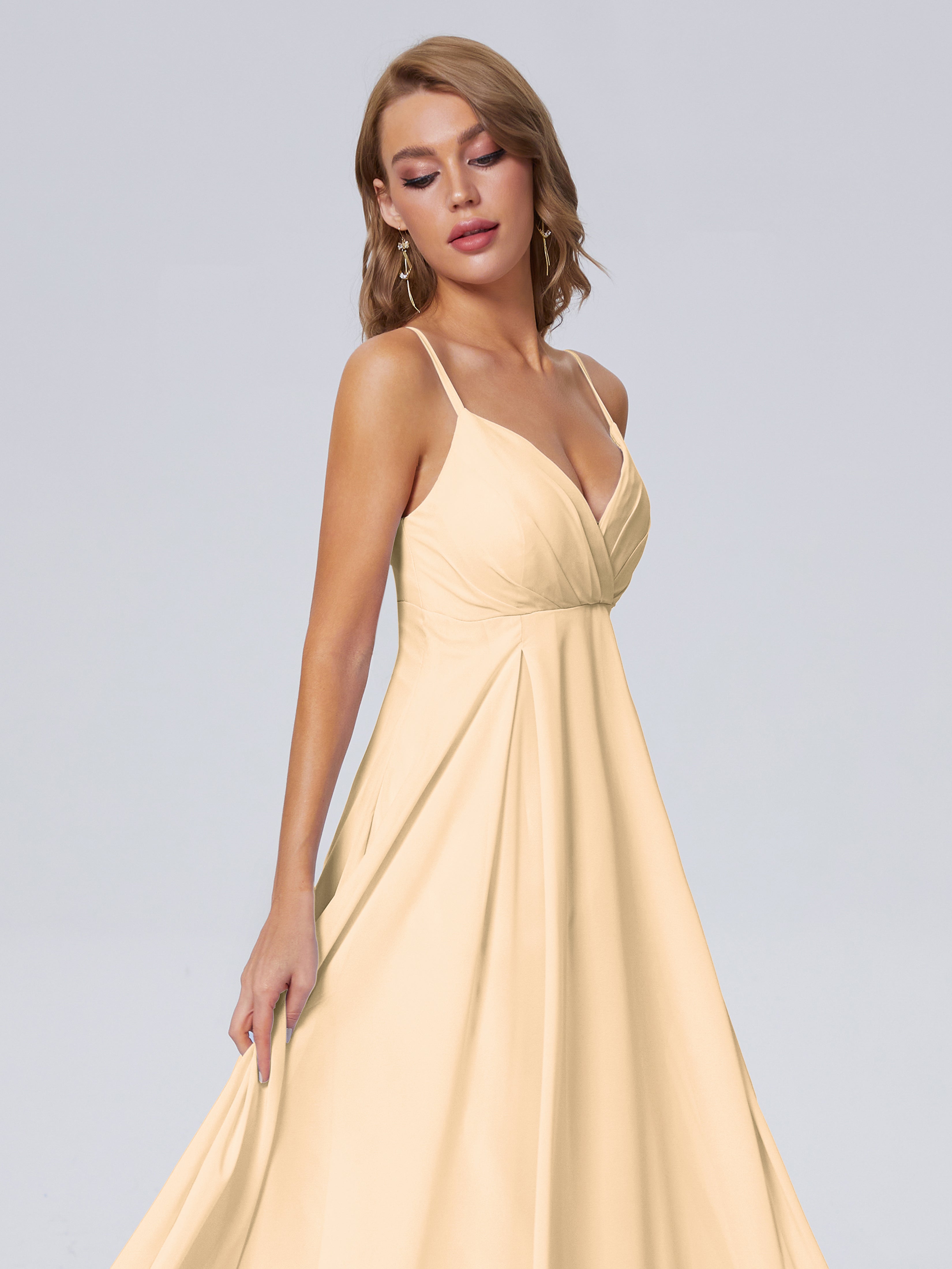 Laila Affordable Spaghetti Straps Chiffon Bridesmaid Dresses