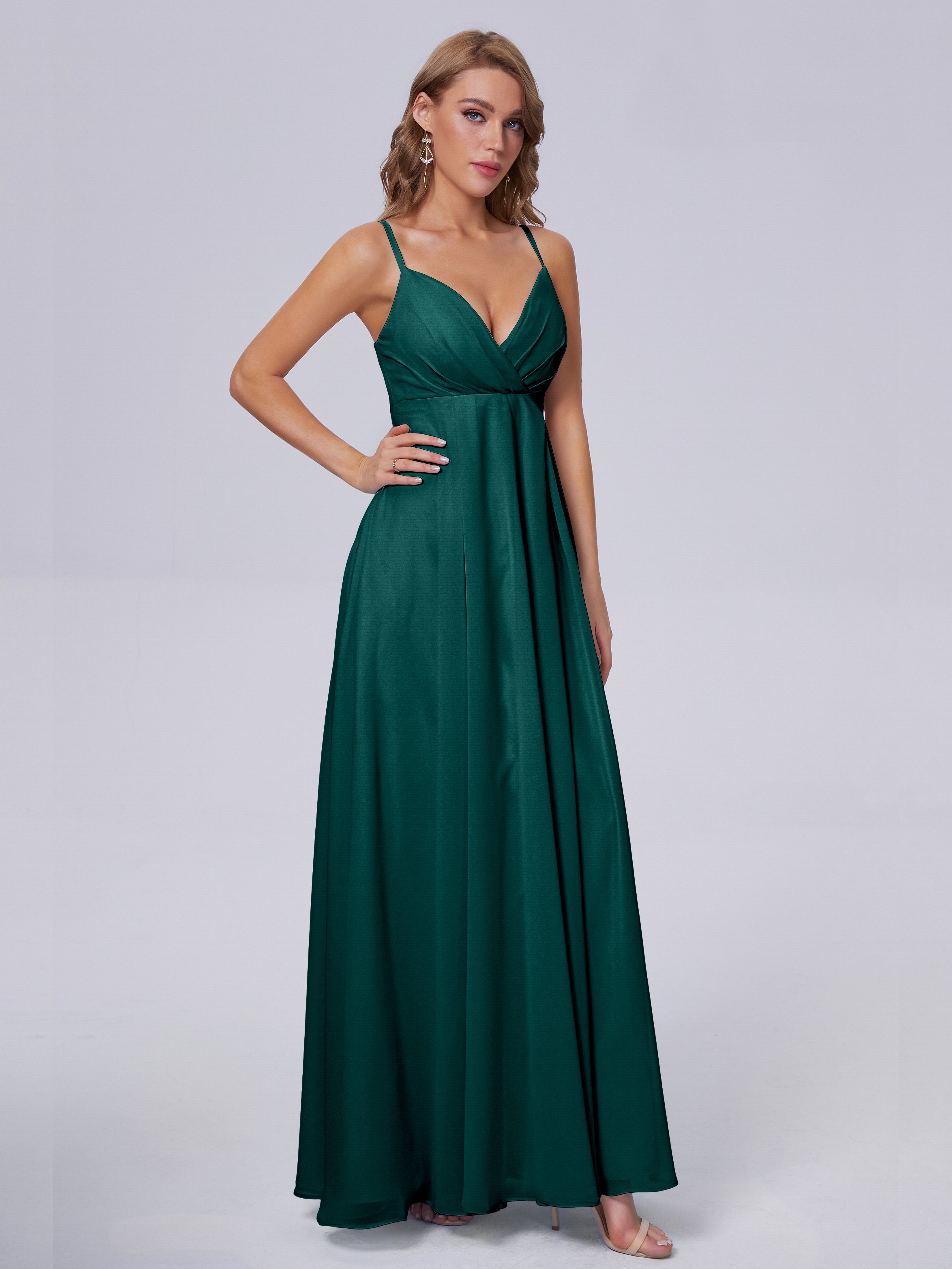 Laila Affordable Spaghetti Straps Chiffon Bridesmaid Dresses