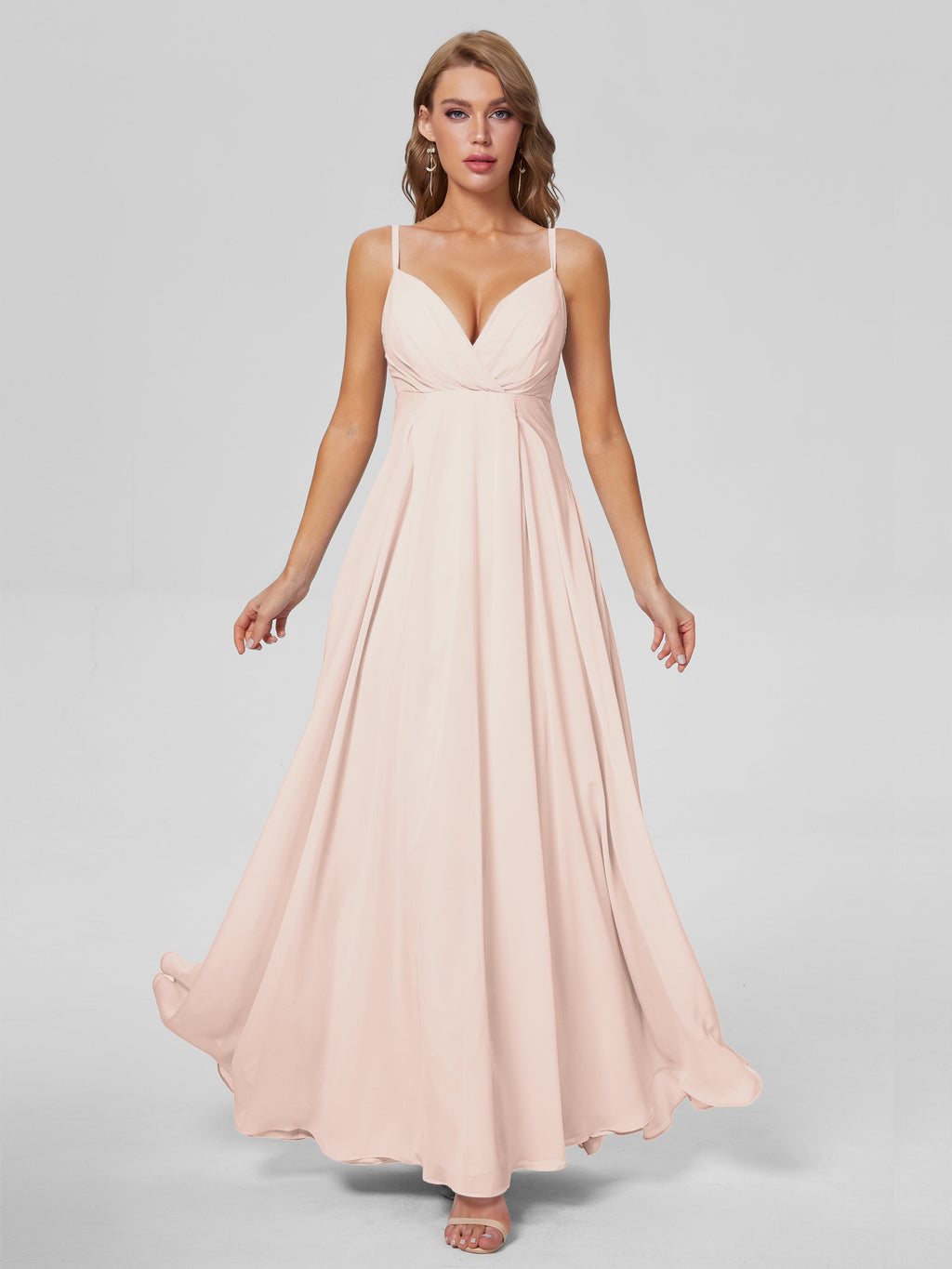 Laila Affordable Spaghetti Straps Chiffon Bridesmaid Dresses