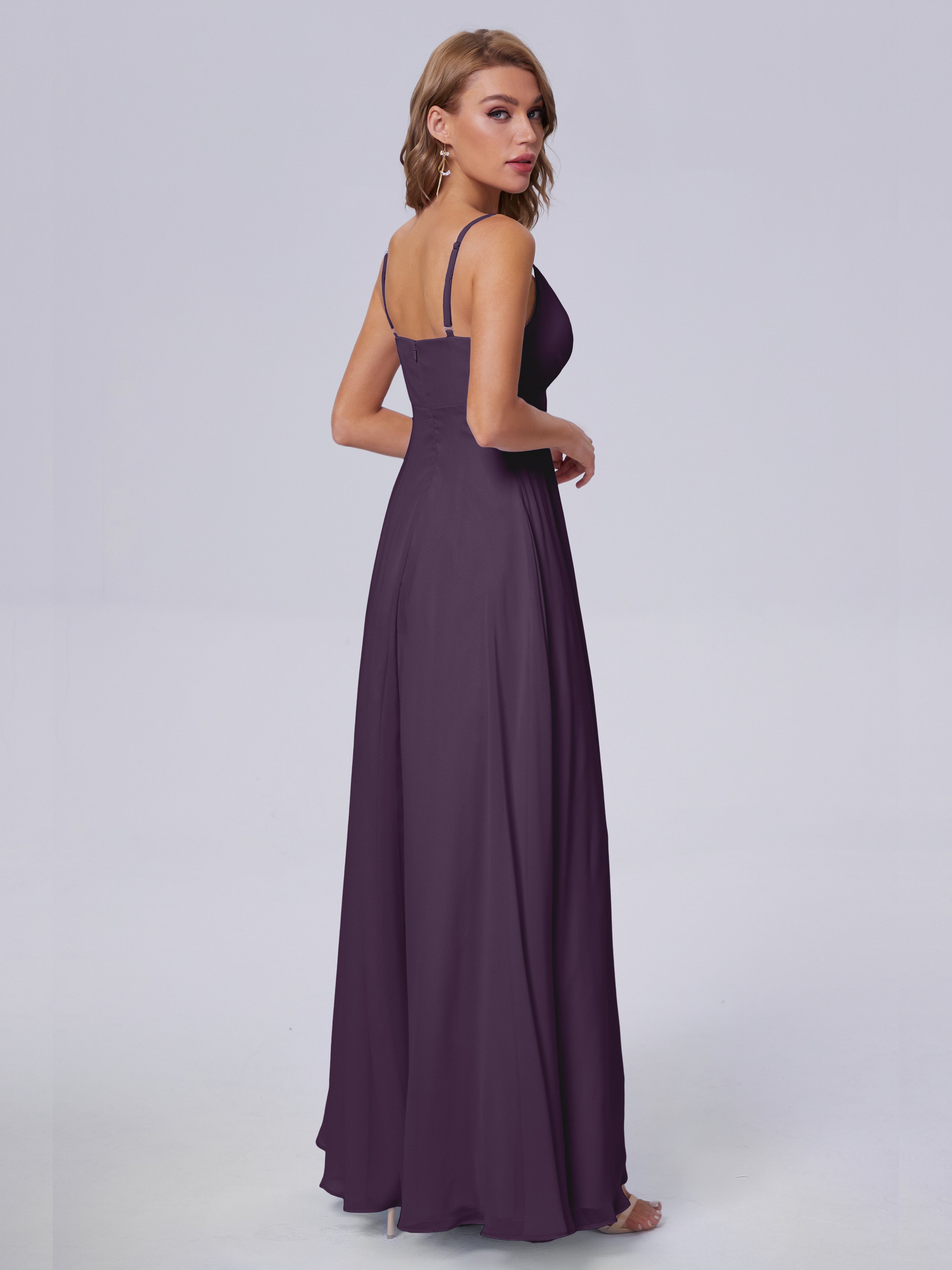 Laila Affordable Spaghetti Straps Chiffon Bridesmaid Dresses