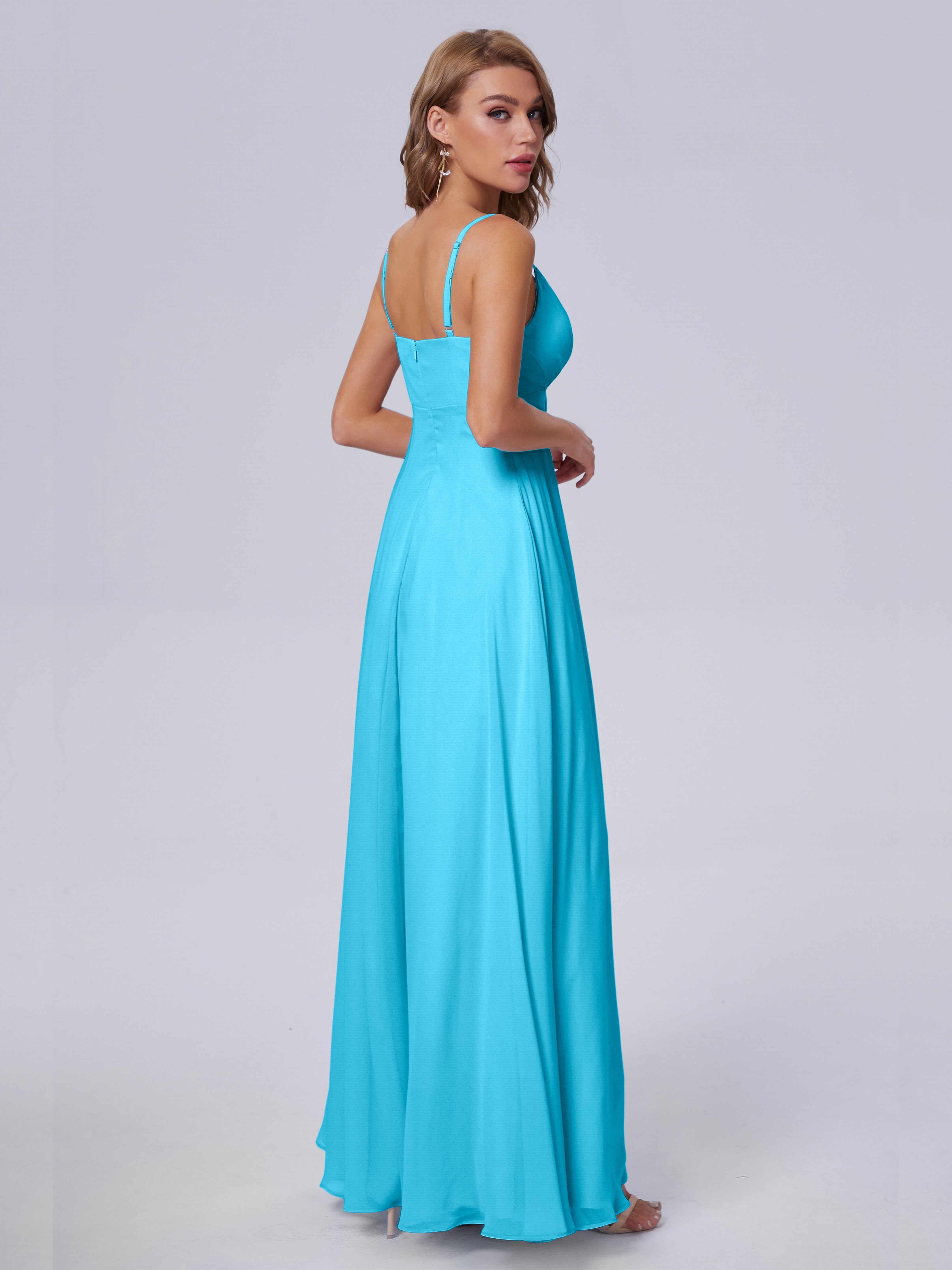 Laila Affordable Spaghetti Straps Chiffon Bridesmaid Dresses