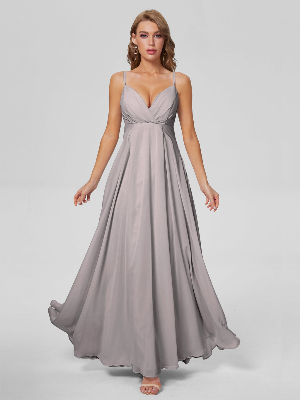 Laila Affordable Spaghetti Straps Chiffon Bridesmaid Dresses