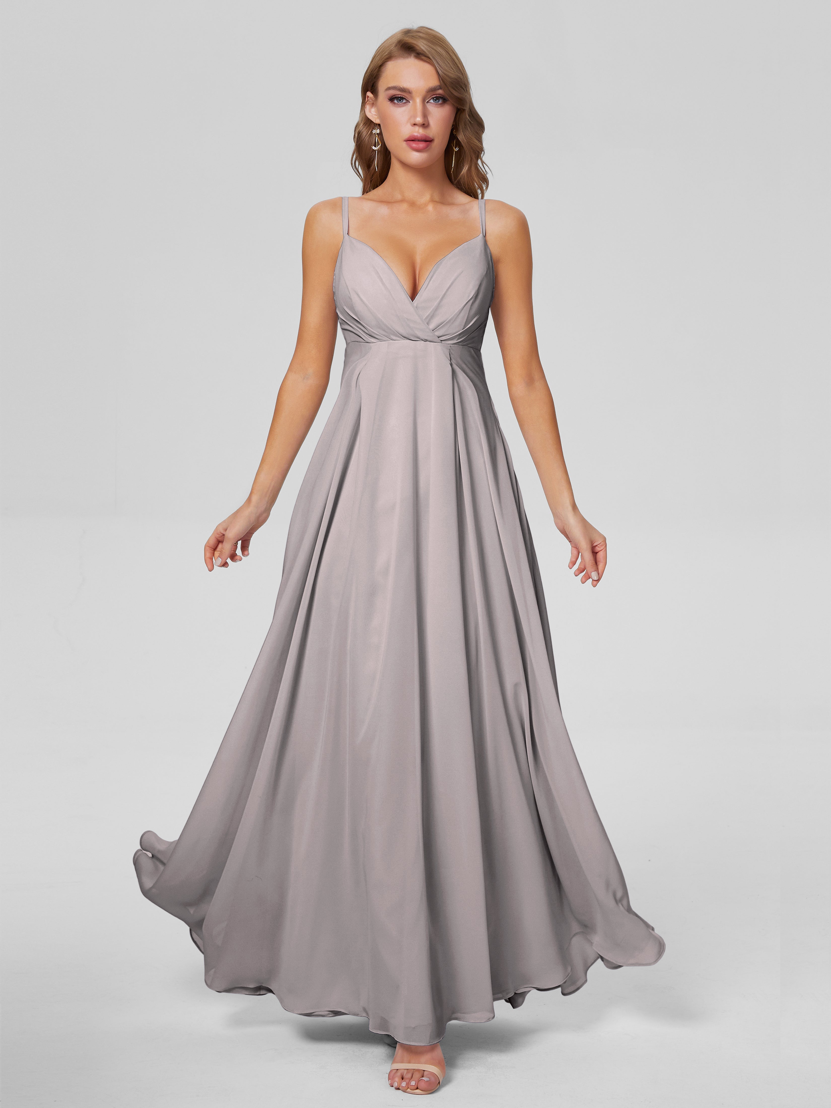 Laila Affordable Spaghetti Straps Chiffon Bridesmaid Dresses