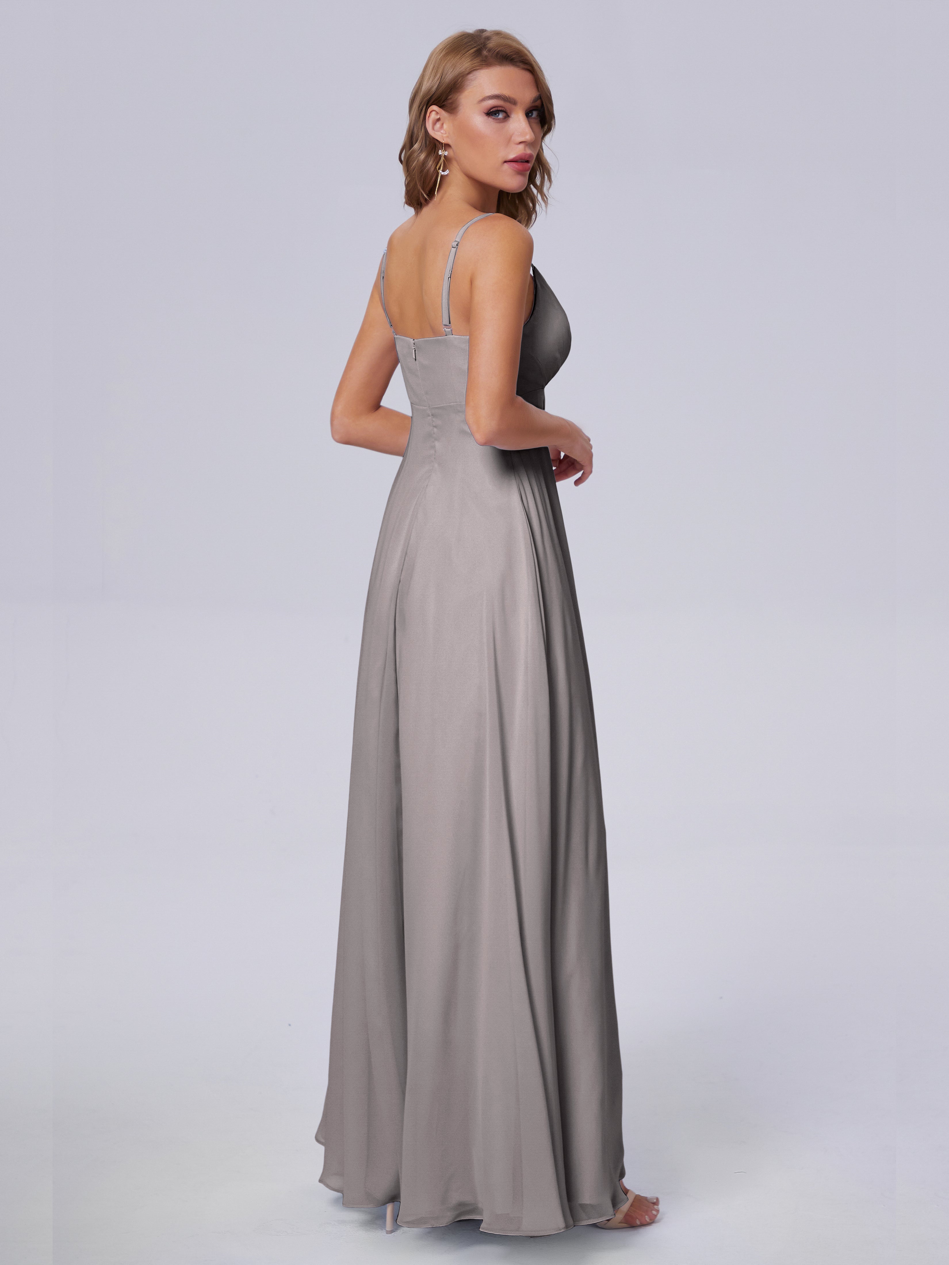 Laila Affordable Spaghetti Straps Chiffon Bridesmaid Dresses