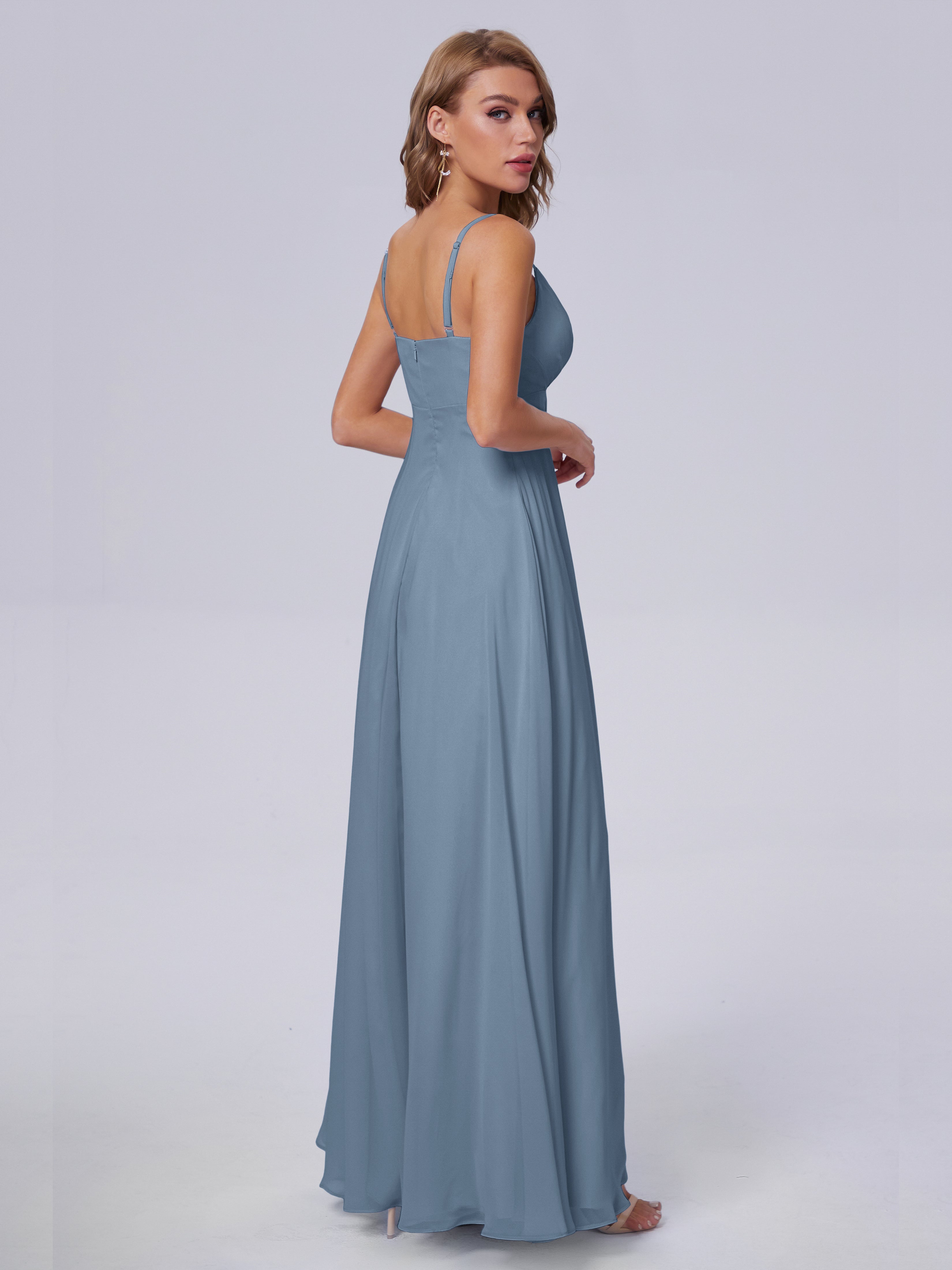 Laila Affordable Spaghetti Straps Chiffon Bridesmaid Dresses