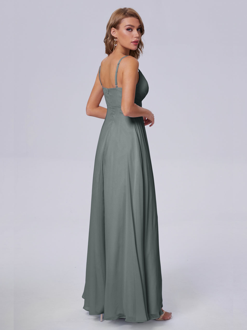 Laila Affordable Spaghetti Straps Chiffon Bridesmaid Dresses