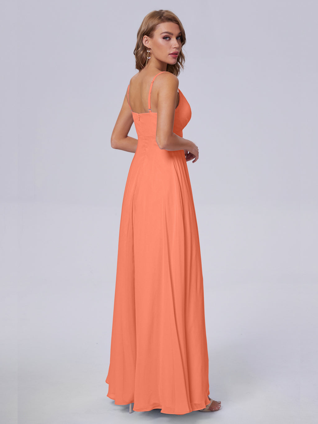 Laila Affordable Spaghetti Straps Chiffon Bridesmaid Dresses