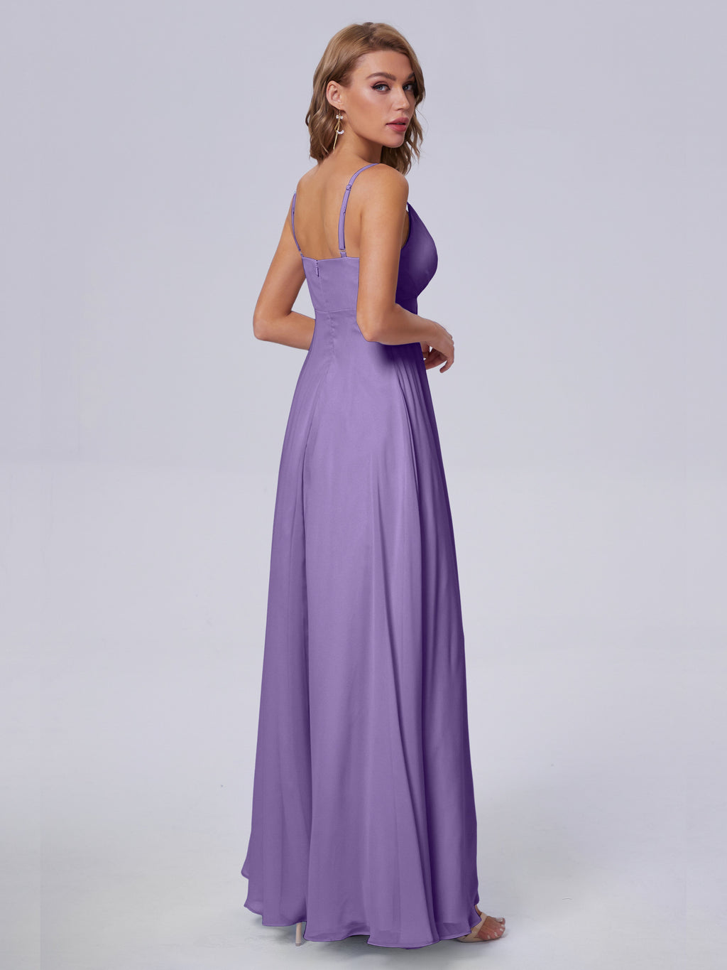 Laila Affordable Spaghetti Straps Chiffon Bridesmaid Dresses
