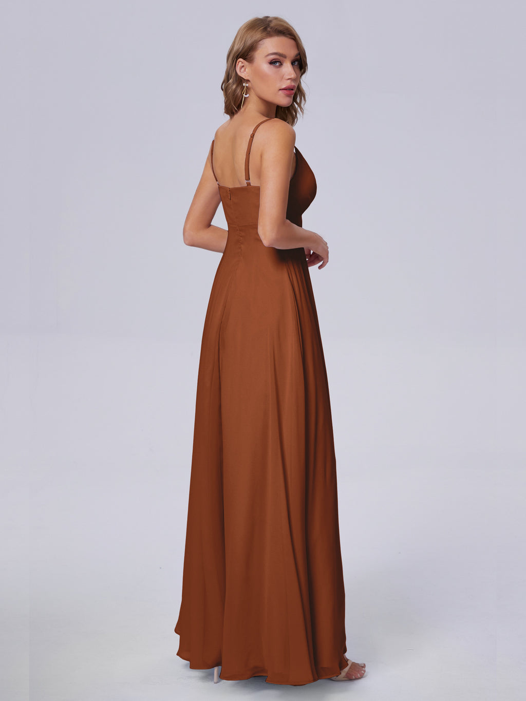 Laila Affordable Spaghetti Straps Chiffon Bridesmaid Dresses