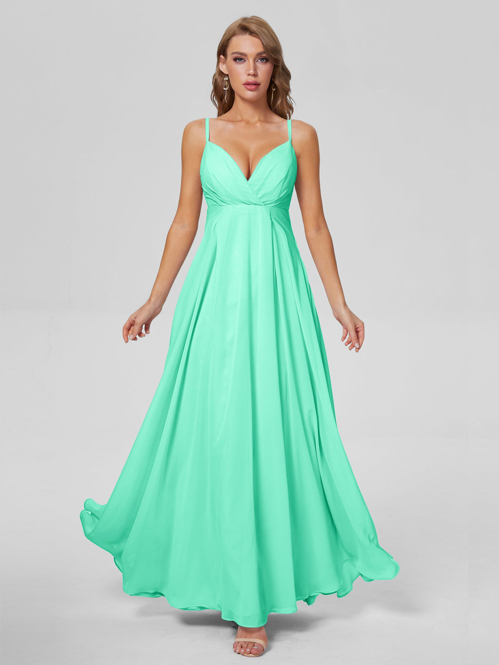 Laila Affordable Spaghetti Straps Chiffon Bridesmaid Dresses