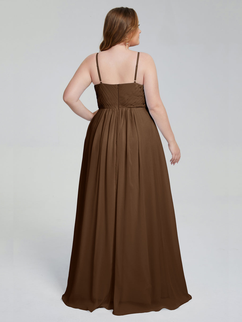 Londyn Spaghetti Straps Plus Size Long Bridesmaid Dresses