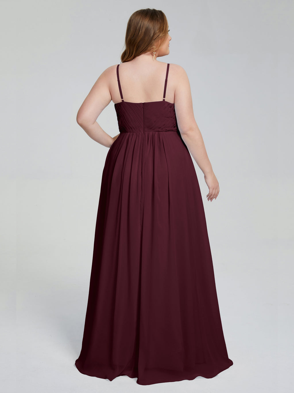 Londyn Spaghetti Straps Plus Size Long Bridesmaid Dresses