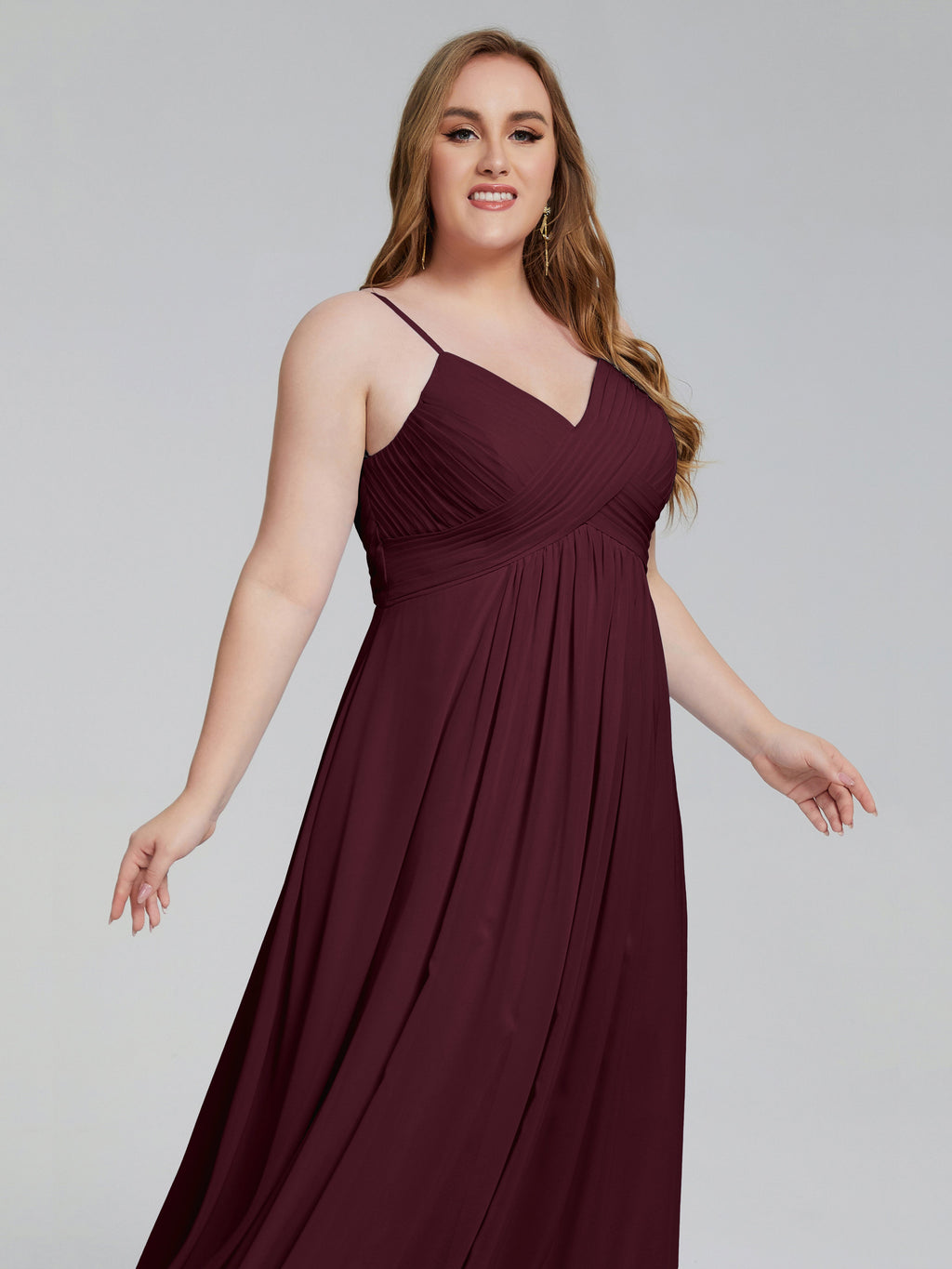 Londyn Spaghetti Straps Plus Size Long Bridesmaid Dresses